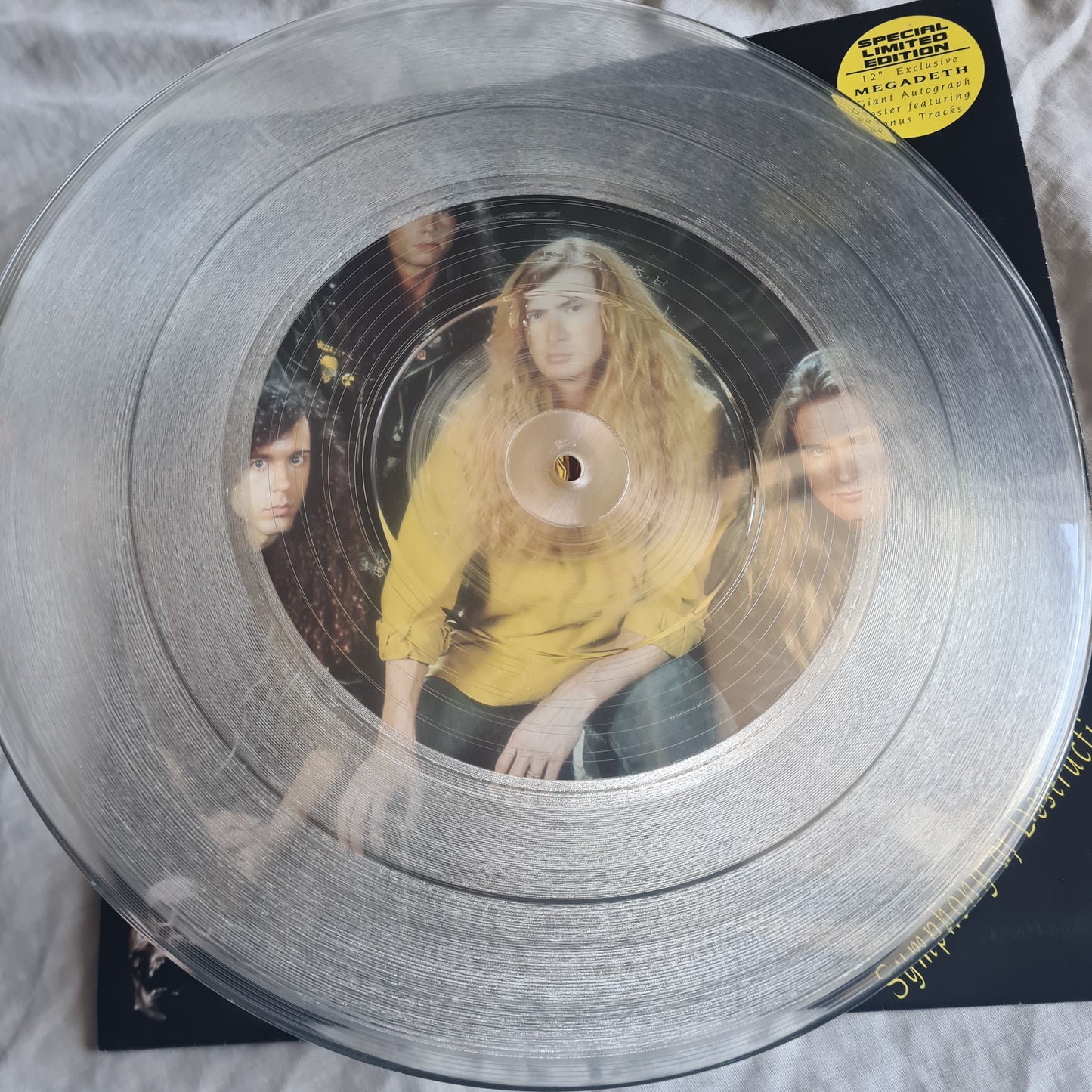 Megadeth – Symphony Of Destruction (12 inch Single Clear Vinyl) with Poster - 1992 - Vinyl Record LP