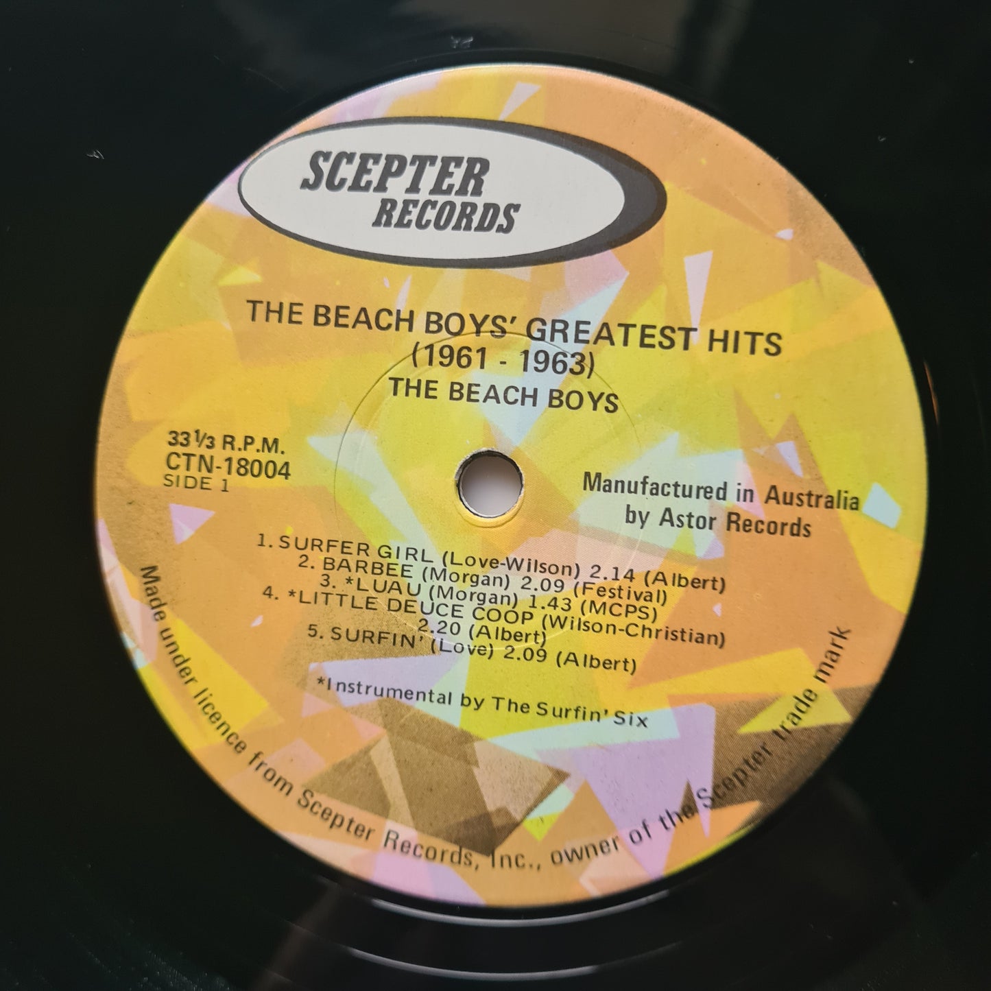 The Beach Boys – The Best Of The Beach Boys (1961-1963) - 1972 - Vinyl Record