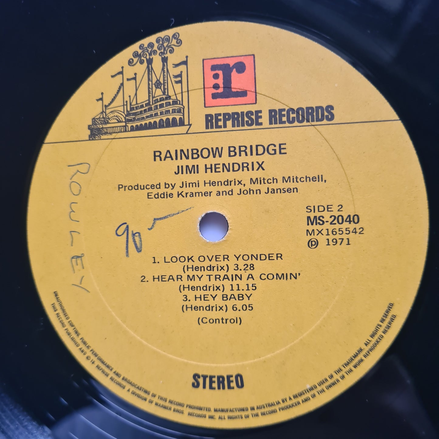 Jimi Hendrix – Rainbow Bridge: Original Motion Picture Sound Track - 1971 - Vinyl Record LP