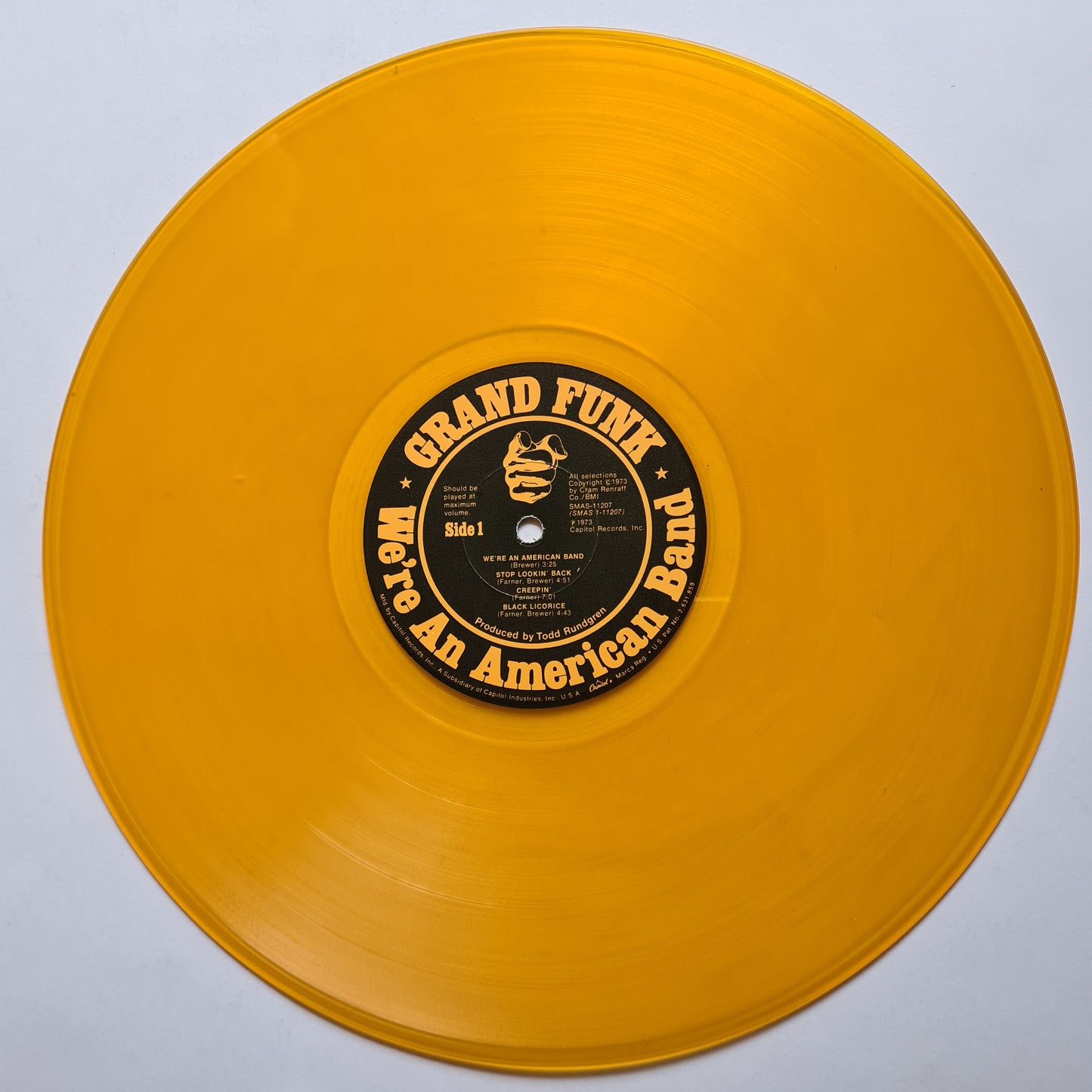 Grand Funk Railroad – We're An American Band - 1973 - (USA Yellow Vinyl Pressing) - Vinyl Record