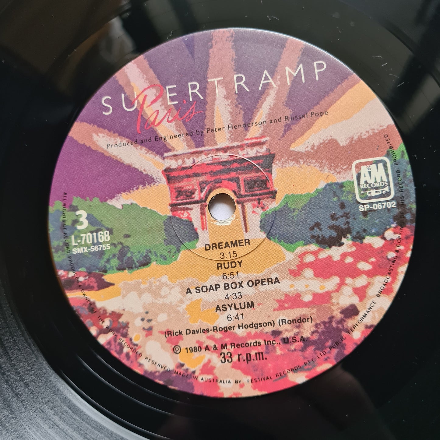 Supertramp – Paris: Double Live Album - 1980 (2LP gatefold) - Vinyl Record