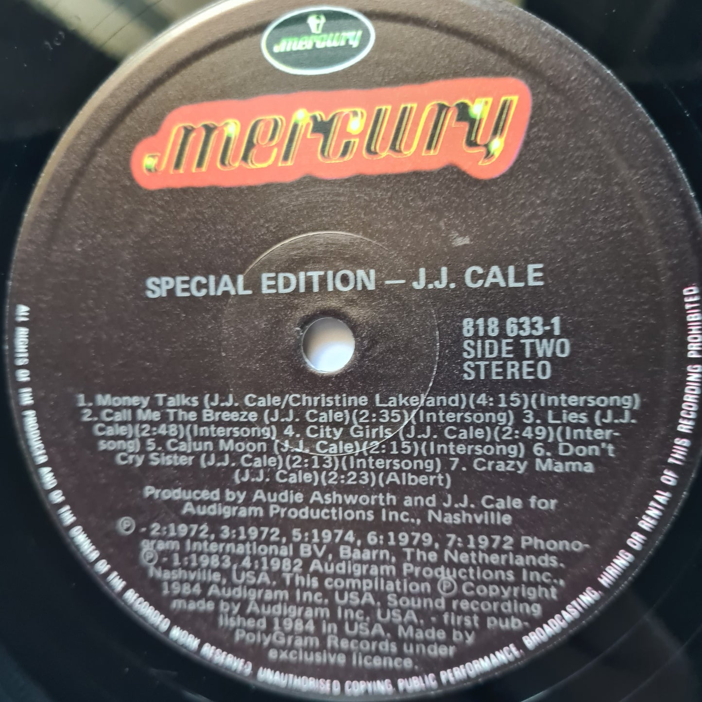 J.J Cale – Special Edition - 1984 - Vinyl Record LP (Greatest hits)