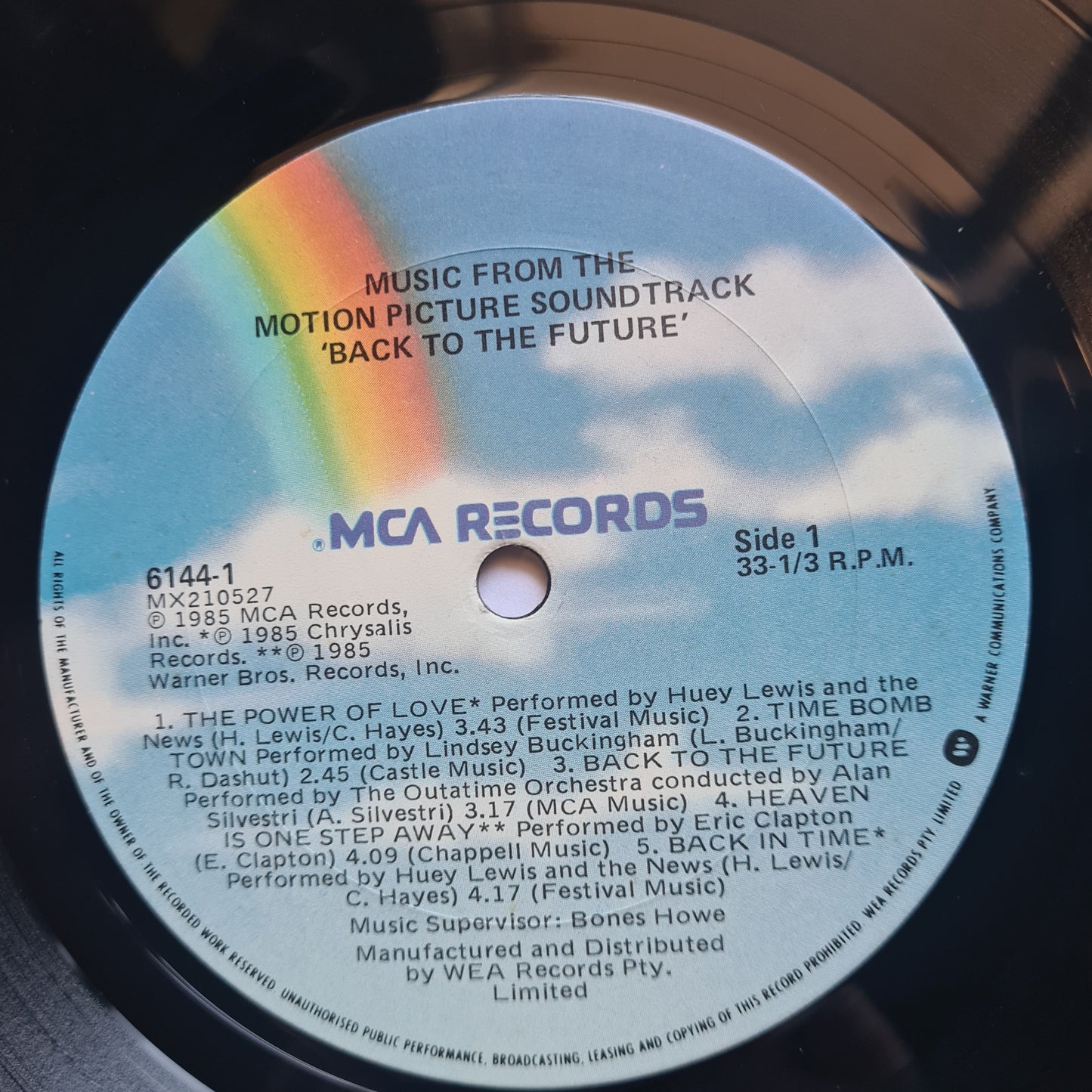 Various – Back To The Future (Music From The Motion Picture Soundtrack)- 1985 - Vinyl Record LP