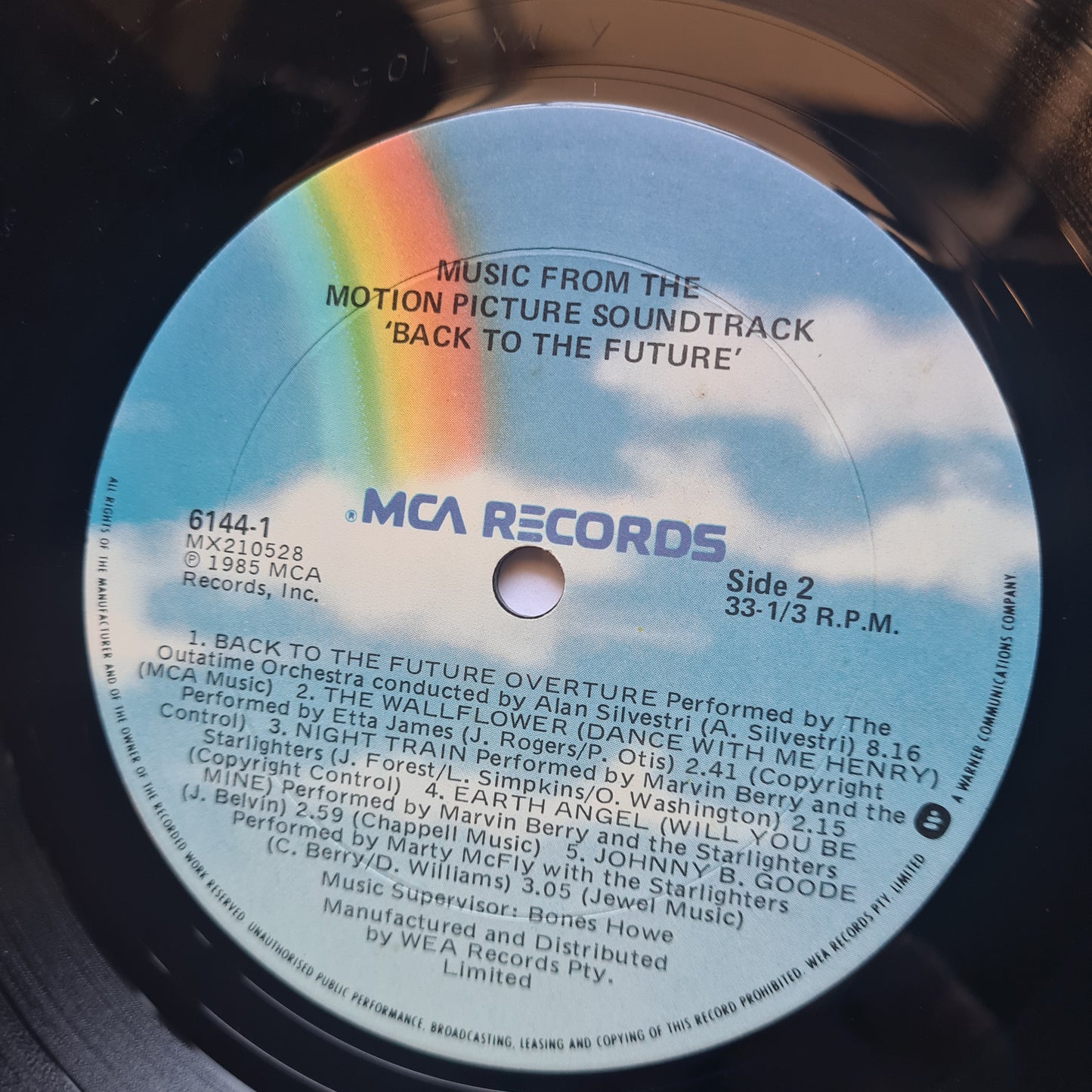 Various – Back To The Future (Music From The Motion Picture Soundtrack)- 1985 - Vinyl Record LP