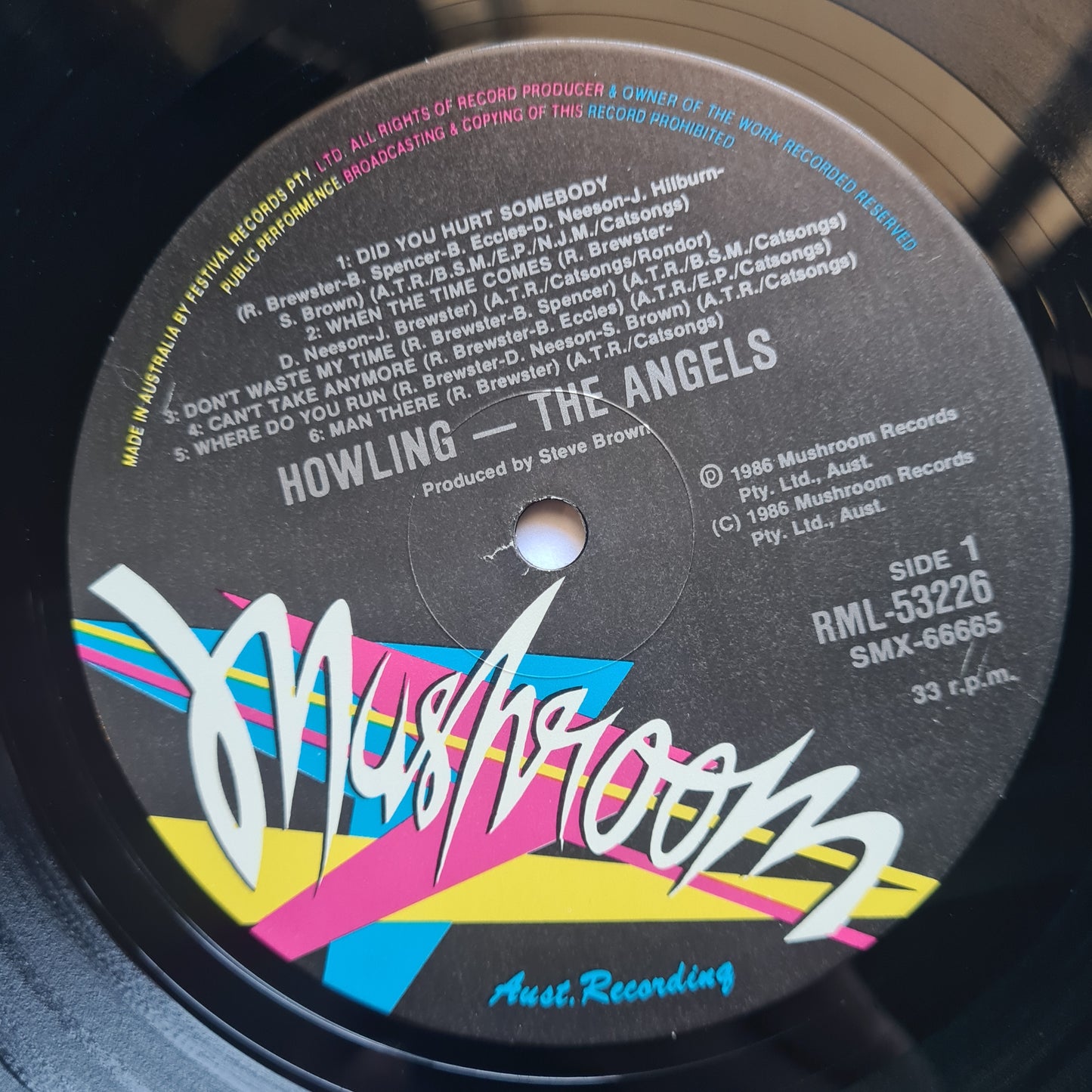 The Angels – Howling - 1986 - Vinyl Record LP