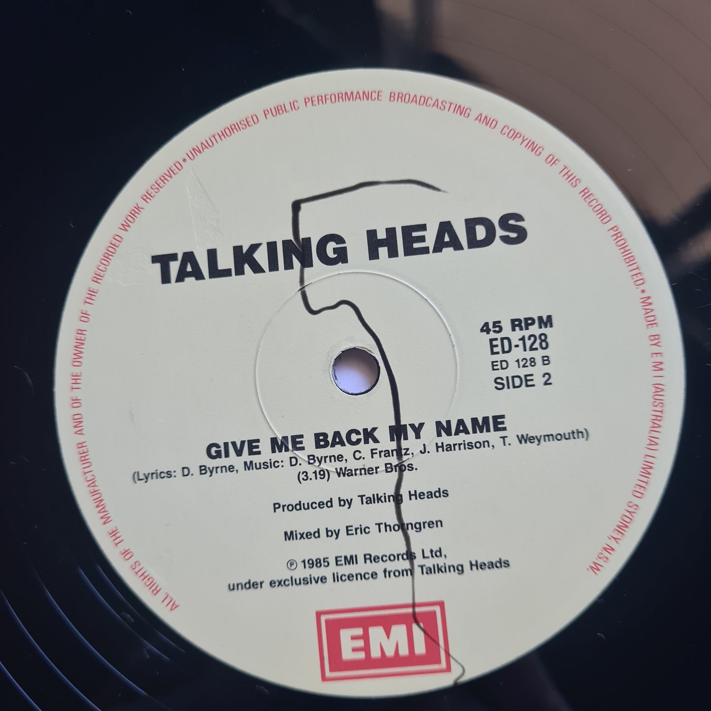 Talking Heads – The Lady Don't Mind (Maxi Single) - 1985 - Vinyl Record