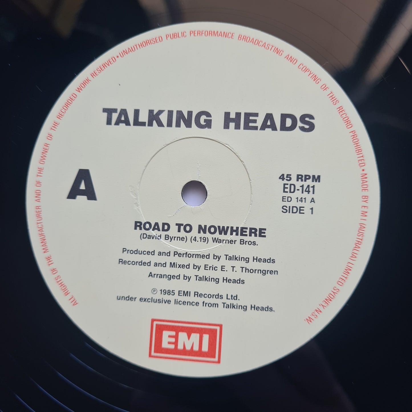 Talking Heads – Road To Nowhere (Maxi Single) - 1985 - Vinyl Record