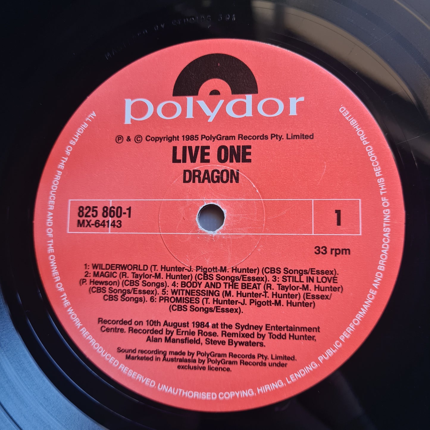 Dragon – Live One - 1985 - Vinyl Record LP