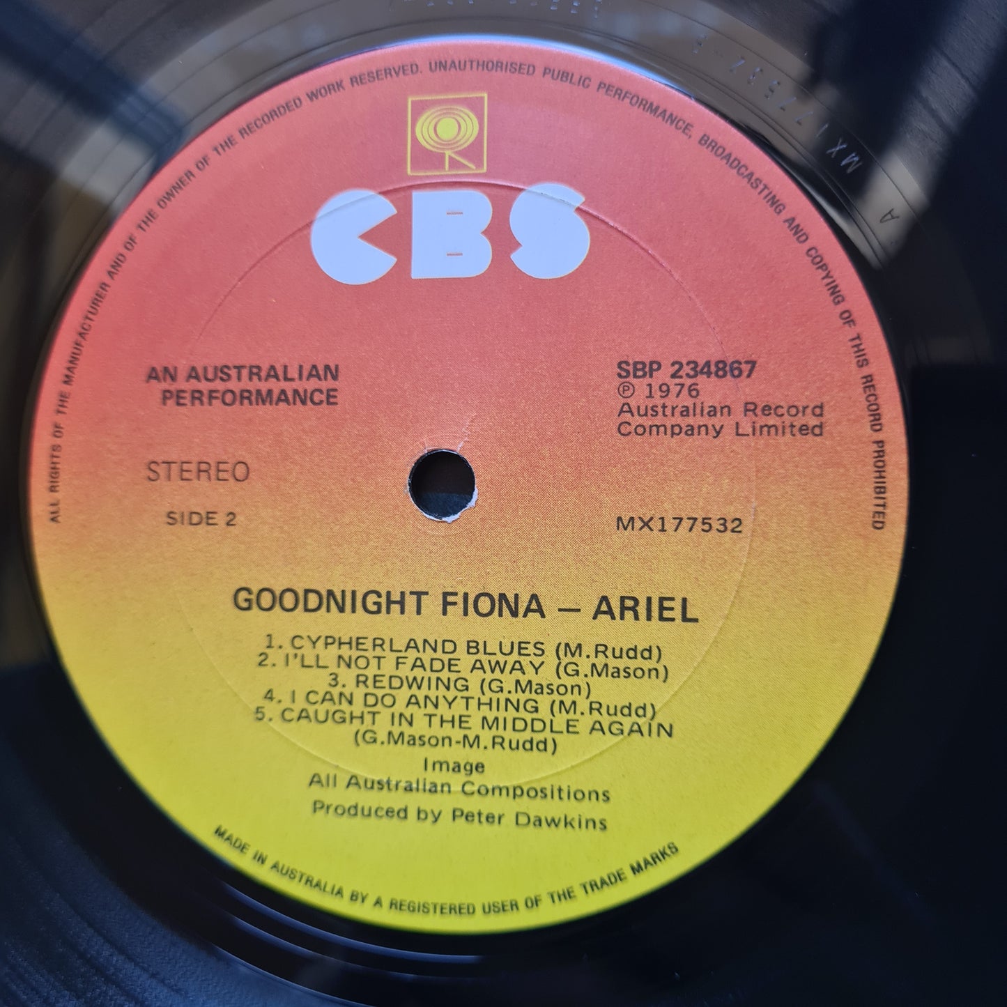 Ariel – Goodnight Fiona - 1976 - Vinyl Record LP