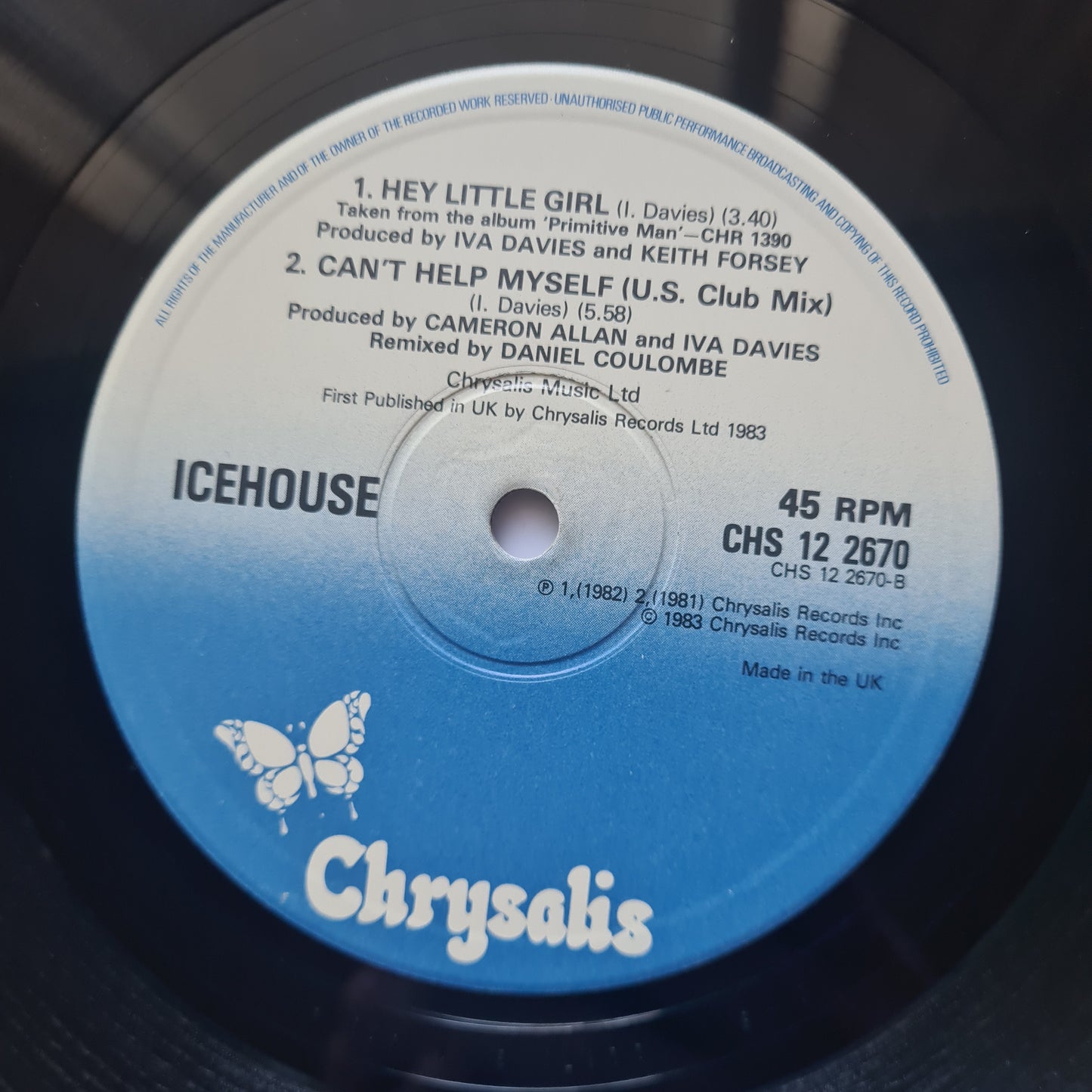 Icehouse – 'Hey Little Girl' Disco Mix 12" Single - 1983 - Vinyl Record