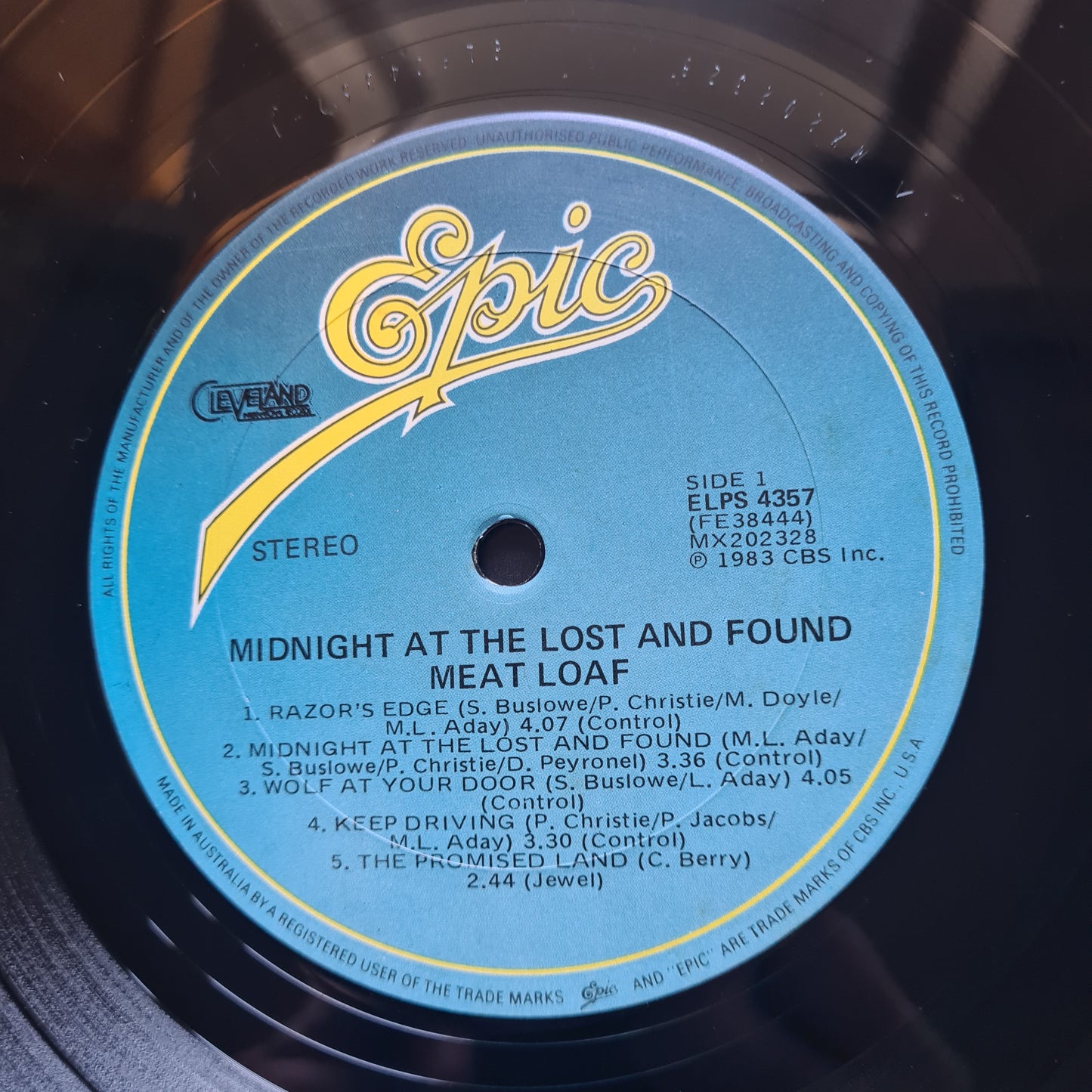 Meat Loaf – Midnight At The Lost And Found - 1983 - Vinyl Record LP