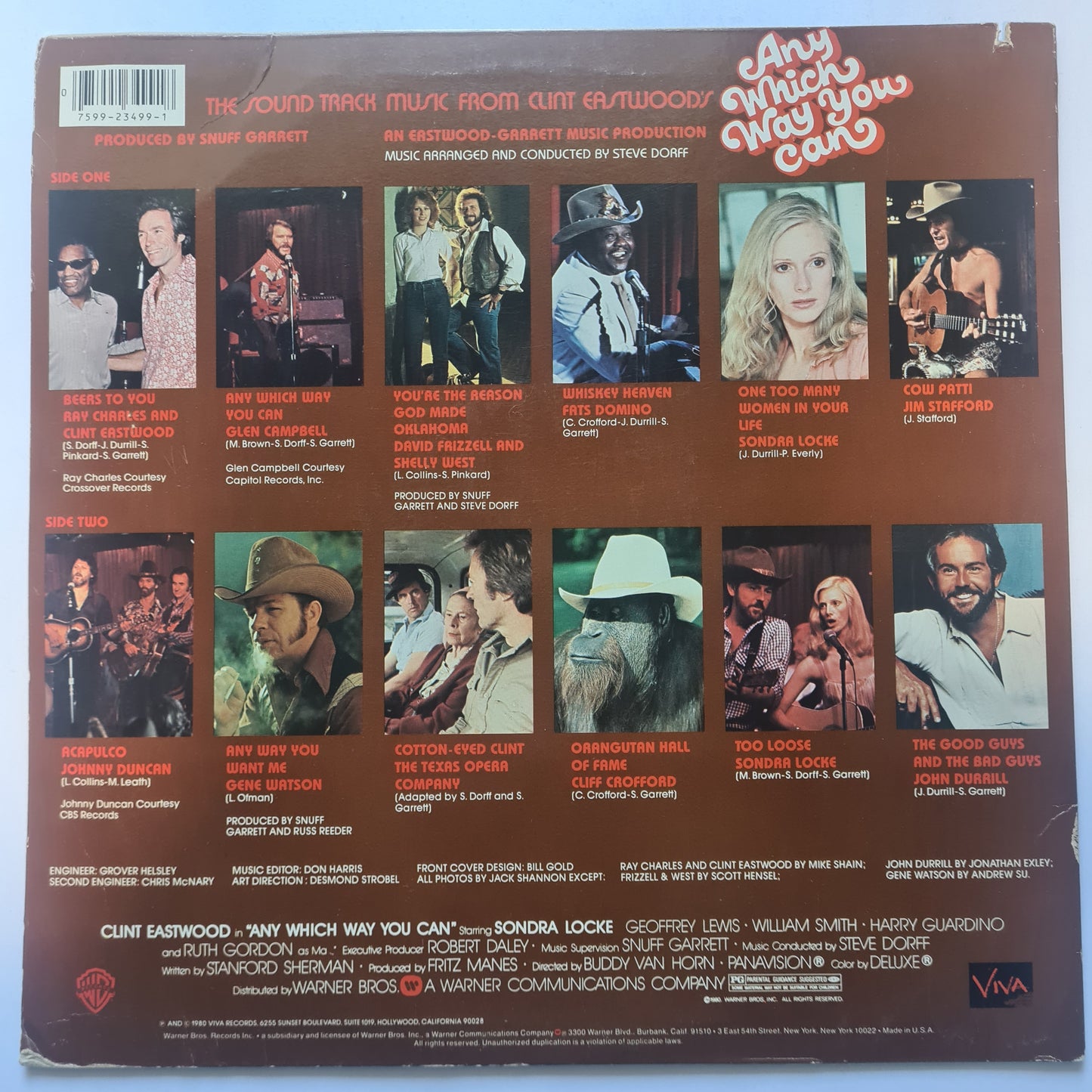 Any Which Way You Can – Original Soundtrack Music From Clint Eastwood's Film - 1980 - Vinyl Record LP