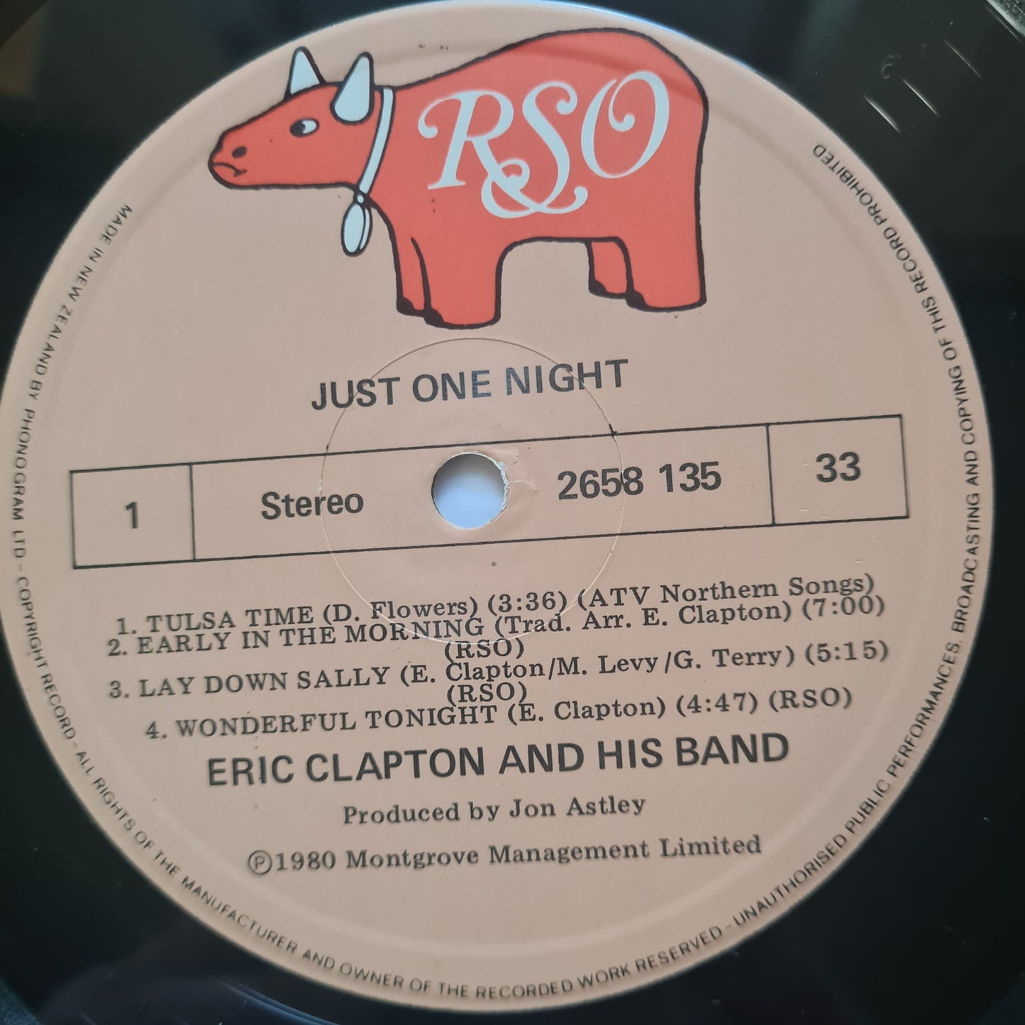 Eric Clapton – Just One Night (2LP Live Album) - 1980 (Gatefold) - Vinyl Record