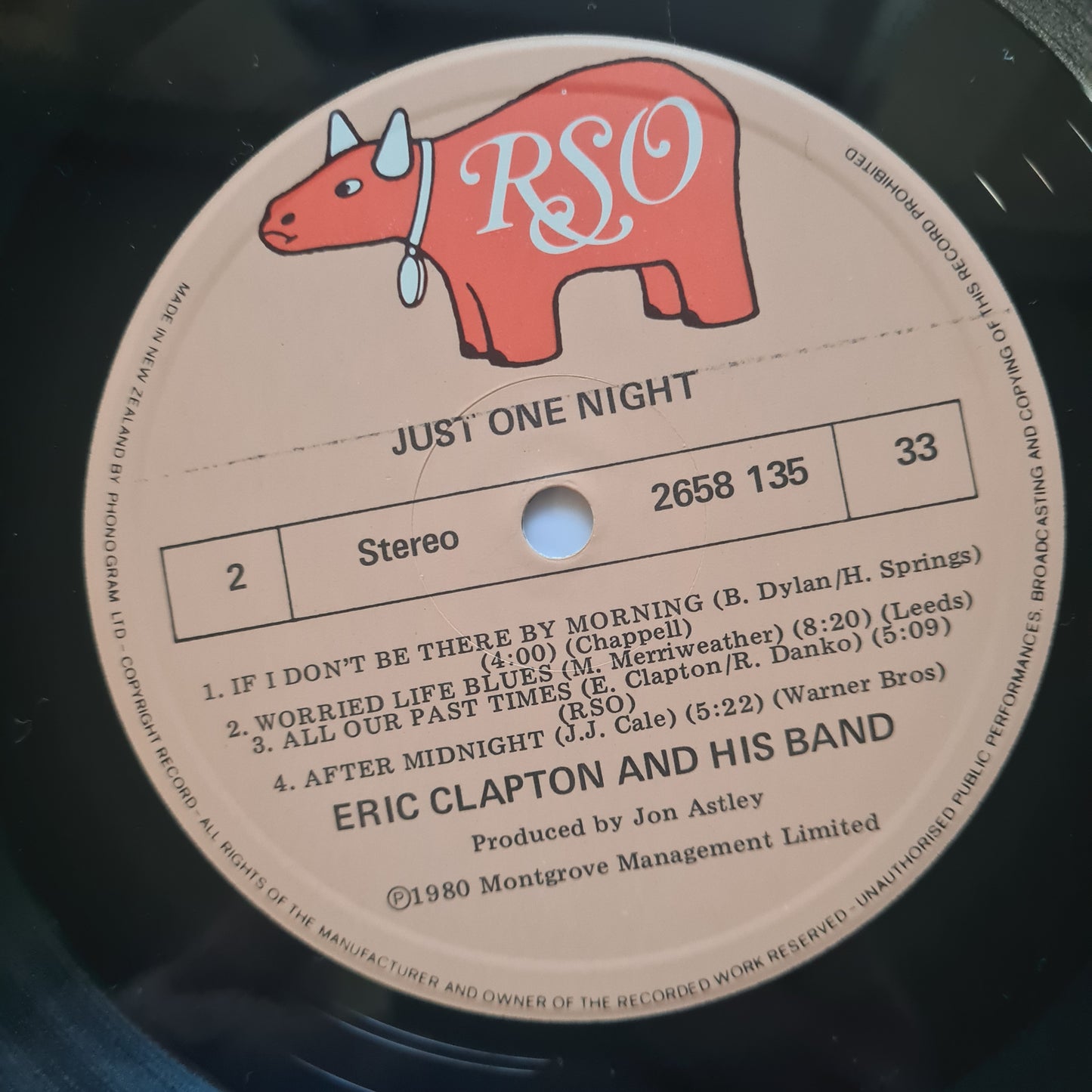 Eric Clapton – Just One Night (2LP Live Album) - 1980 (Gatefold) - Vinyl Record