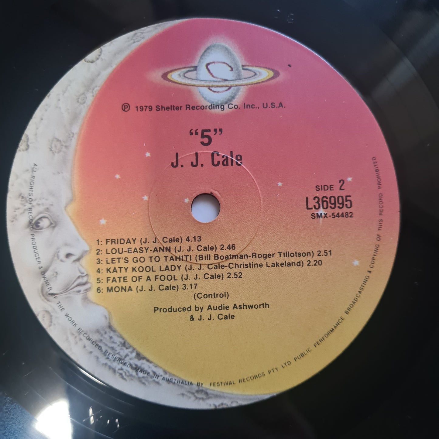 J.J Cale – 5 - 1979 - Vinyl Record LP (Textured Sleeve)