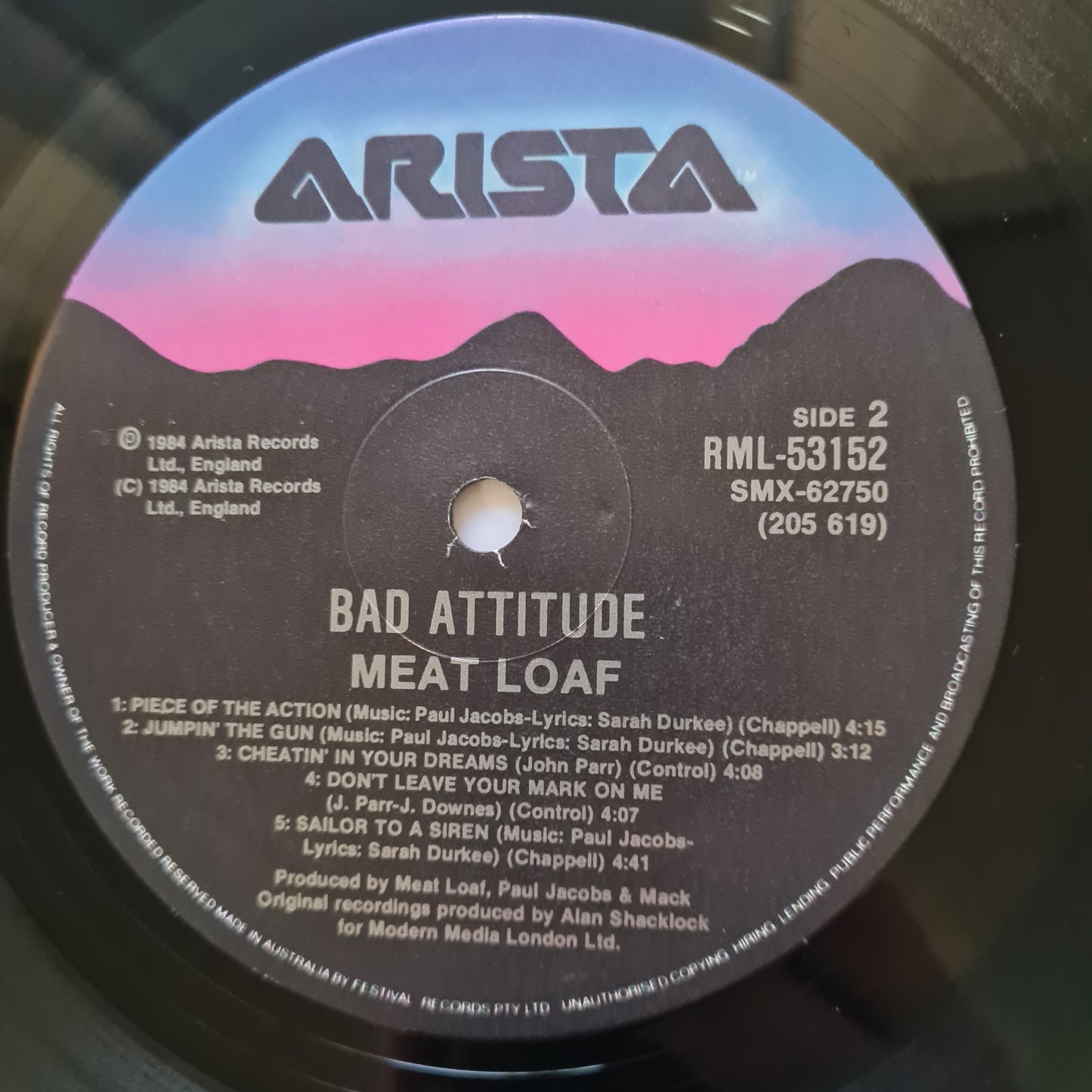 Meat Loaf – Bad Attitude - 1984 - Vinyl Record LP