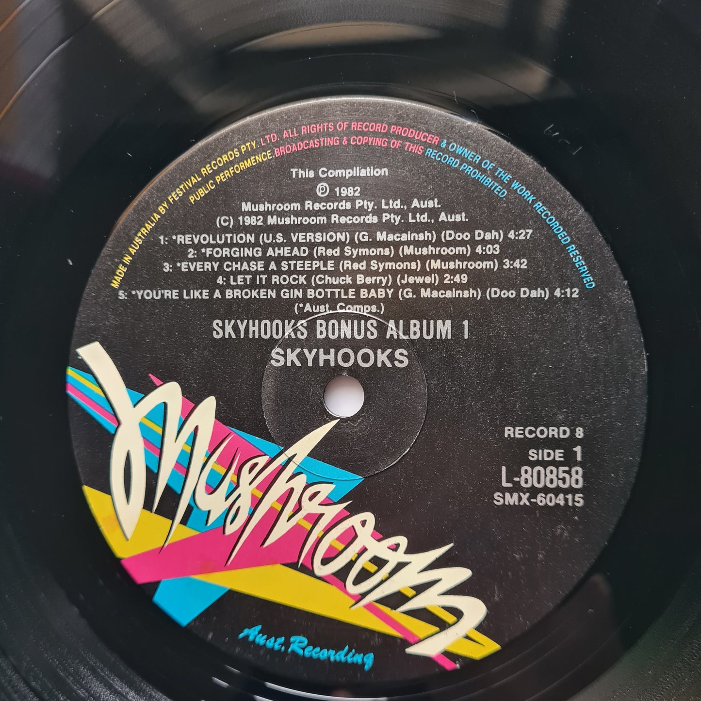 Skyhooks – Singles & B Sides - 1982 - Vinyl Record LP