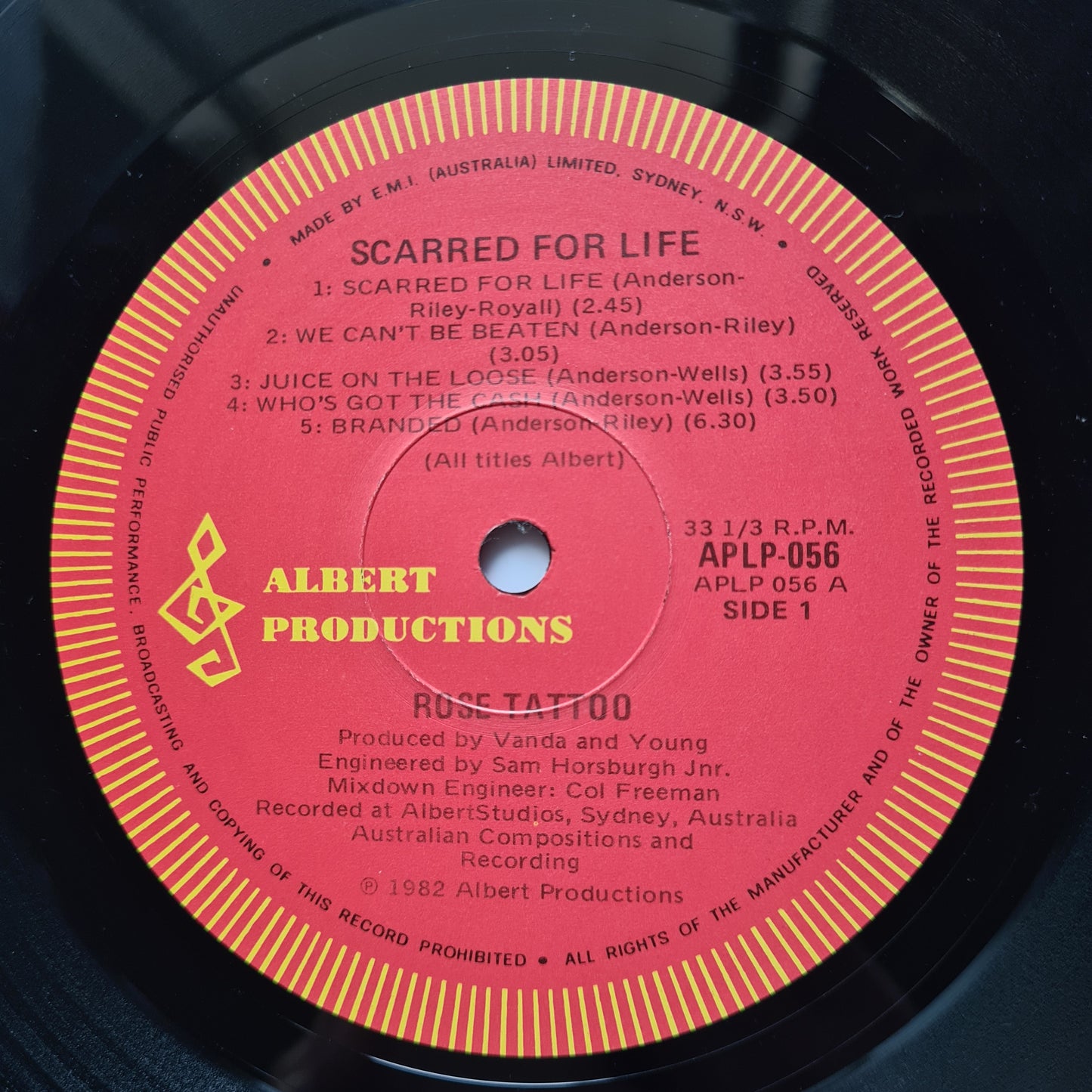 Rose Tattoo – Scarred For Life - 1982 - Vinyl Record