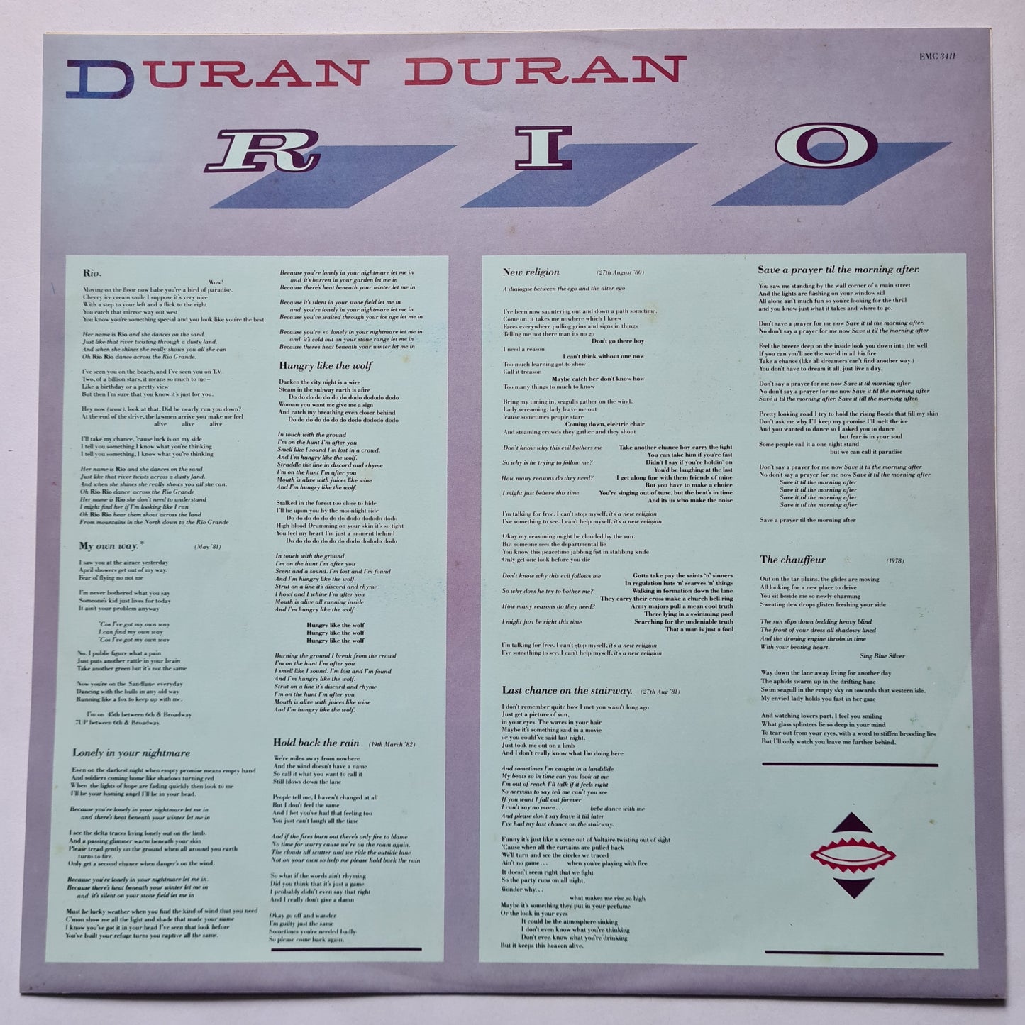 Duran Duran – Rio - 1982 - Vinyl Record LP