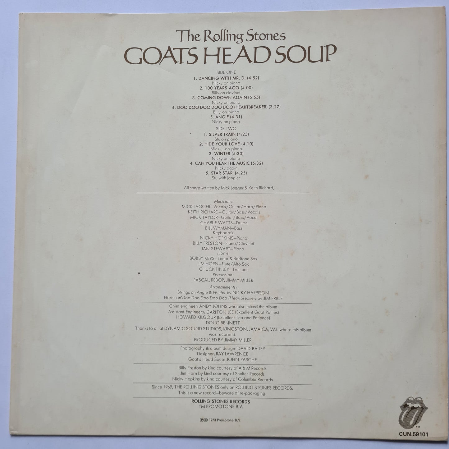 The Rolling Stones – Goats Head Soup - 1973 (Gatefold) - Vinyl Record LP