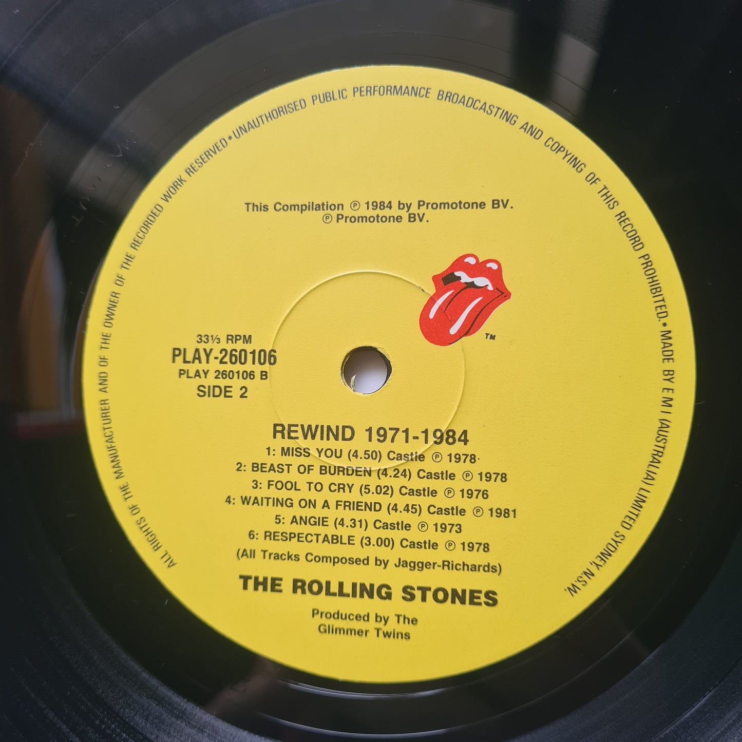 The Rolling Stones – Rewind (Greatest Hits: 1971-1984) - 1984 - Vinyl Record LP