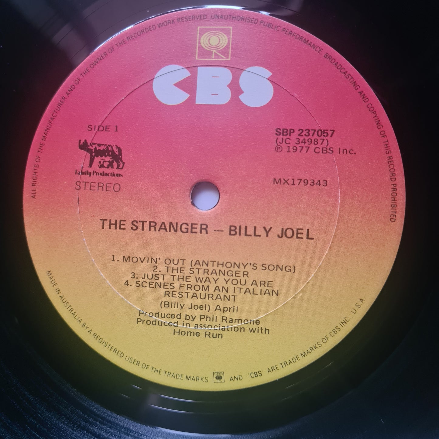 Billy Joel – The Stranger - 1977 - Vinyl Record LP