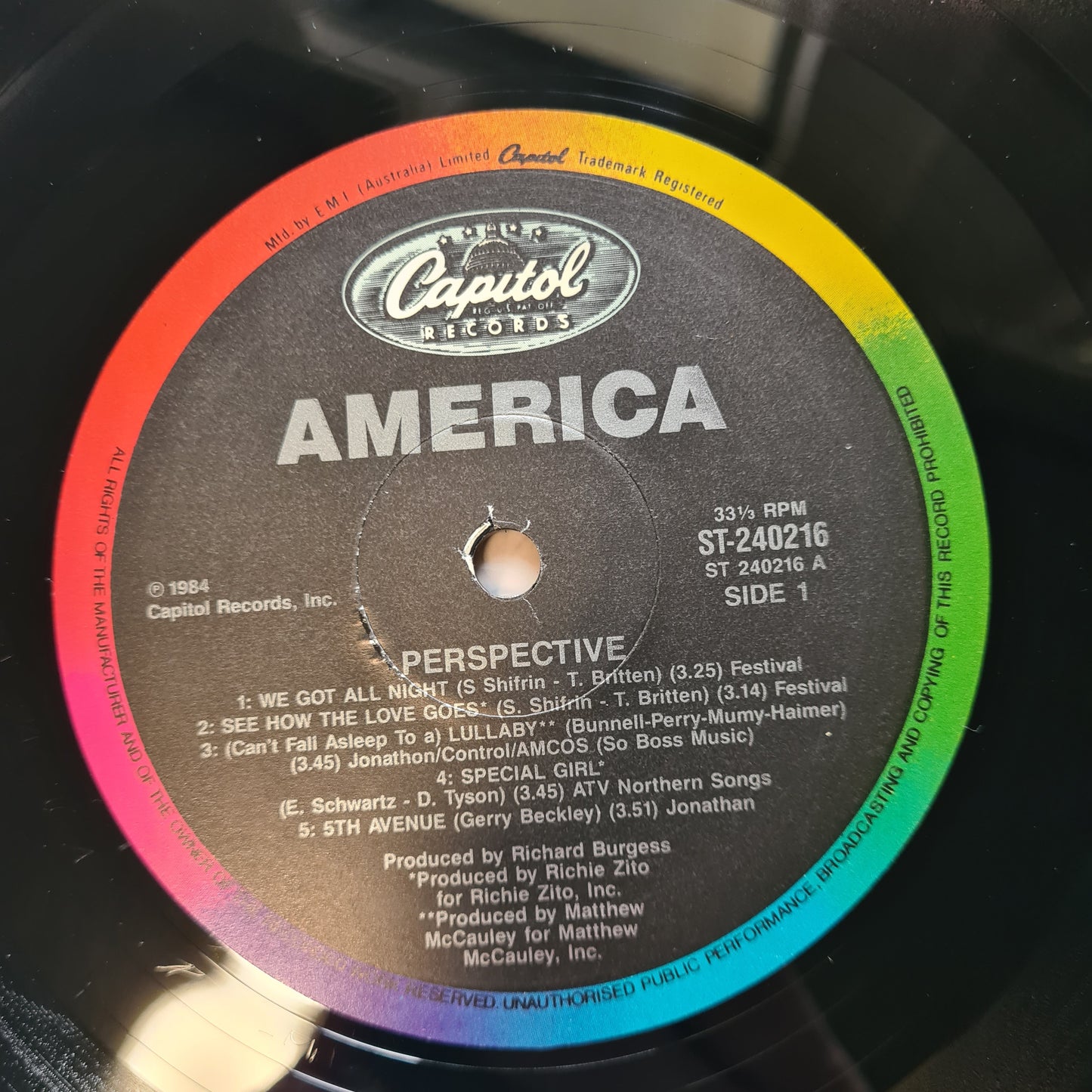 America – Perspective - 1984 - Vinyl Record LP