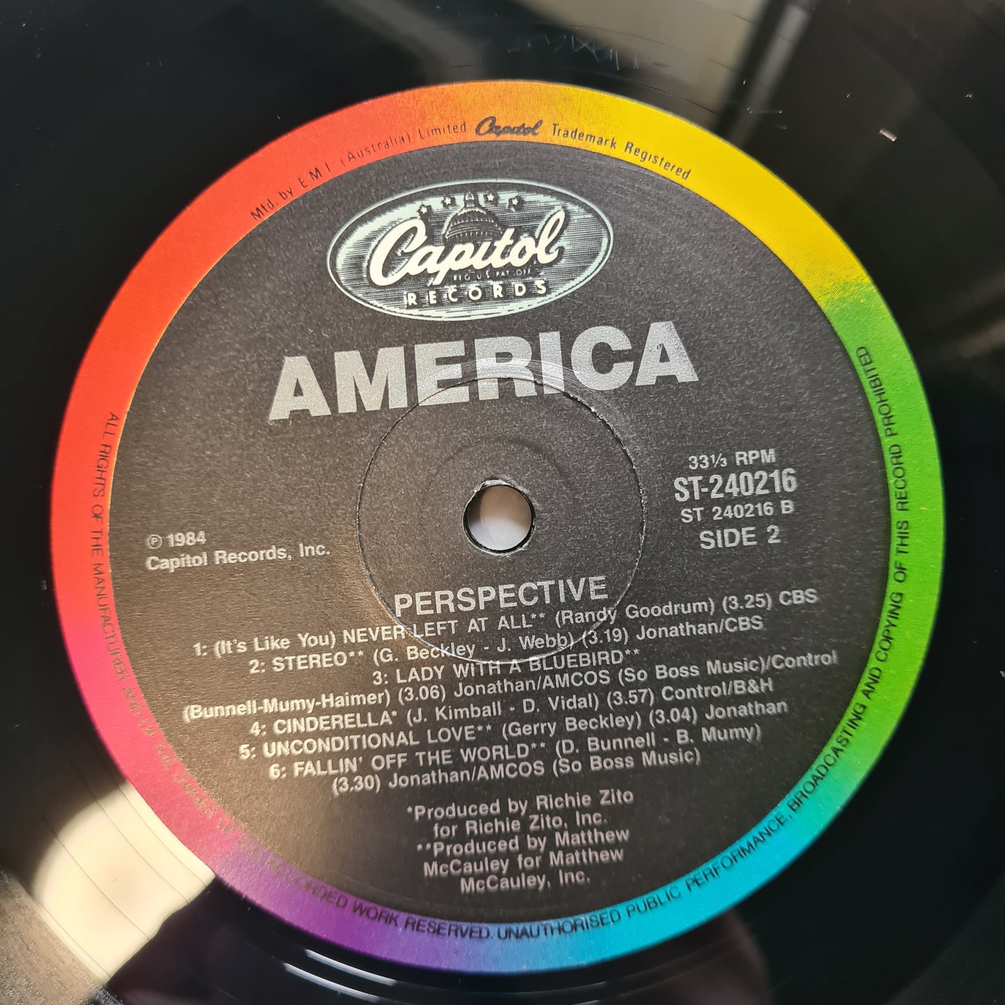 America – Perspective - 1984 - Vinyl Record LP