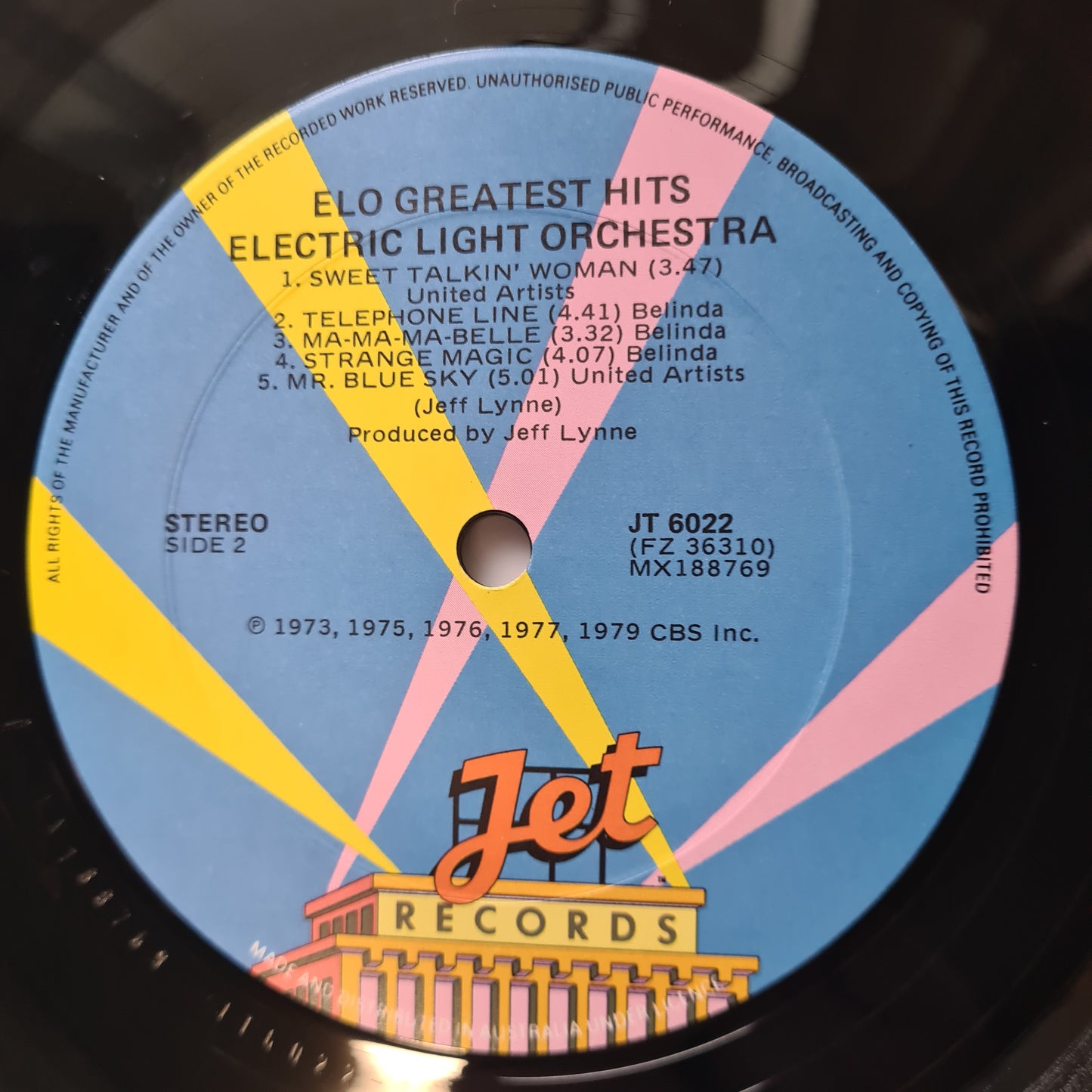 ELO – ELO's Greatest Hits - 1979 - Vinyl Record