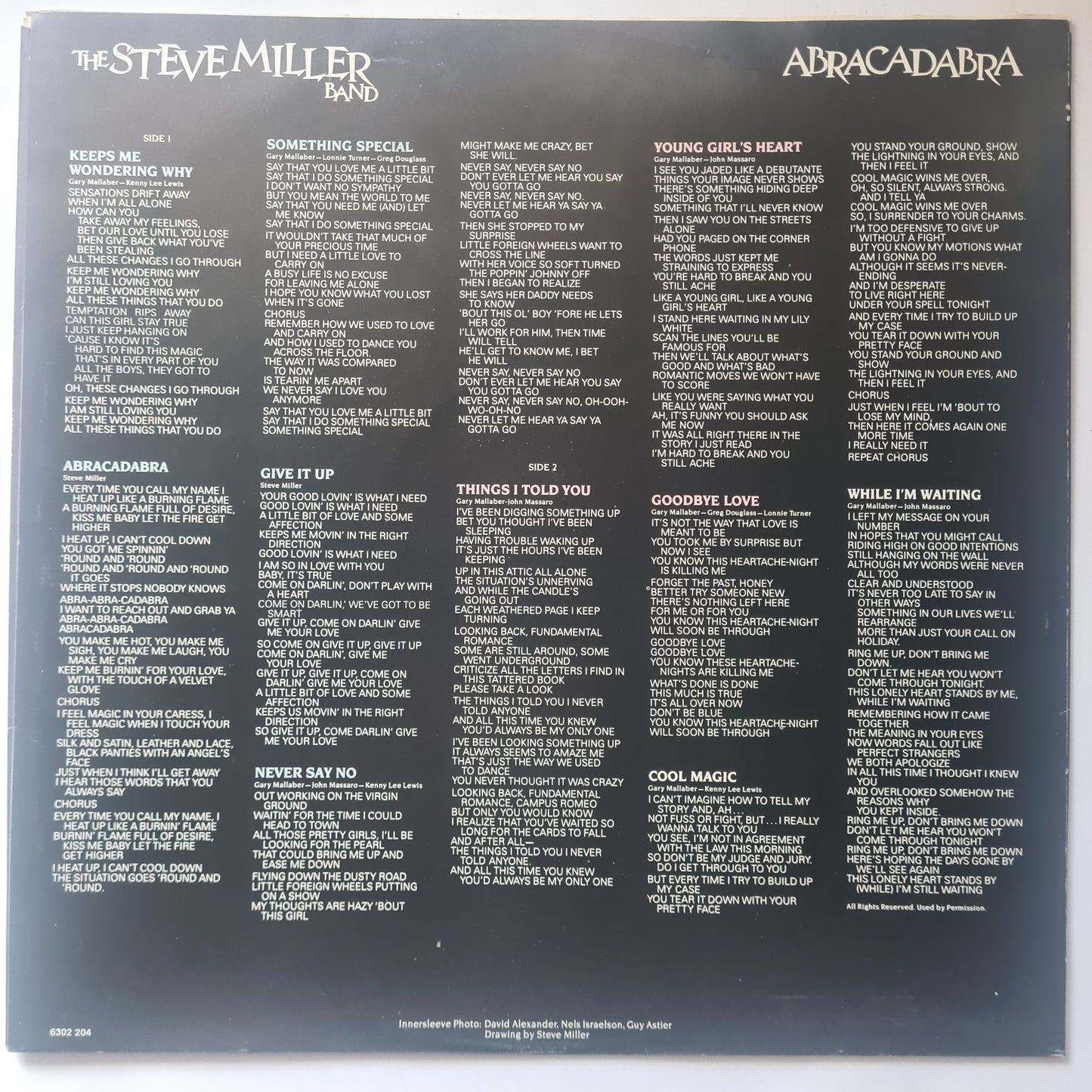 Steve Miller Band – Abracadabra - 1982 - Vinyl Record LP