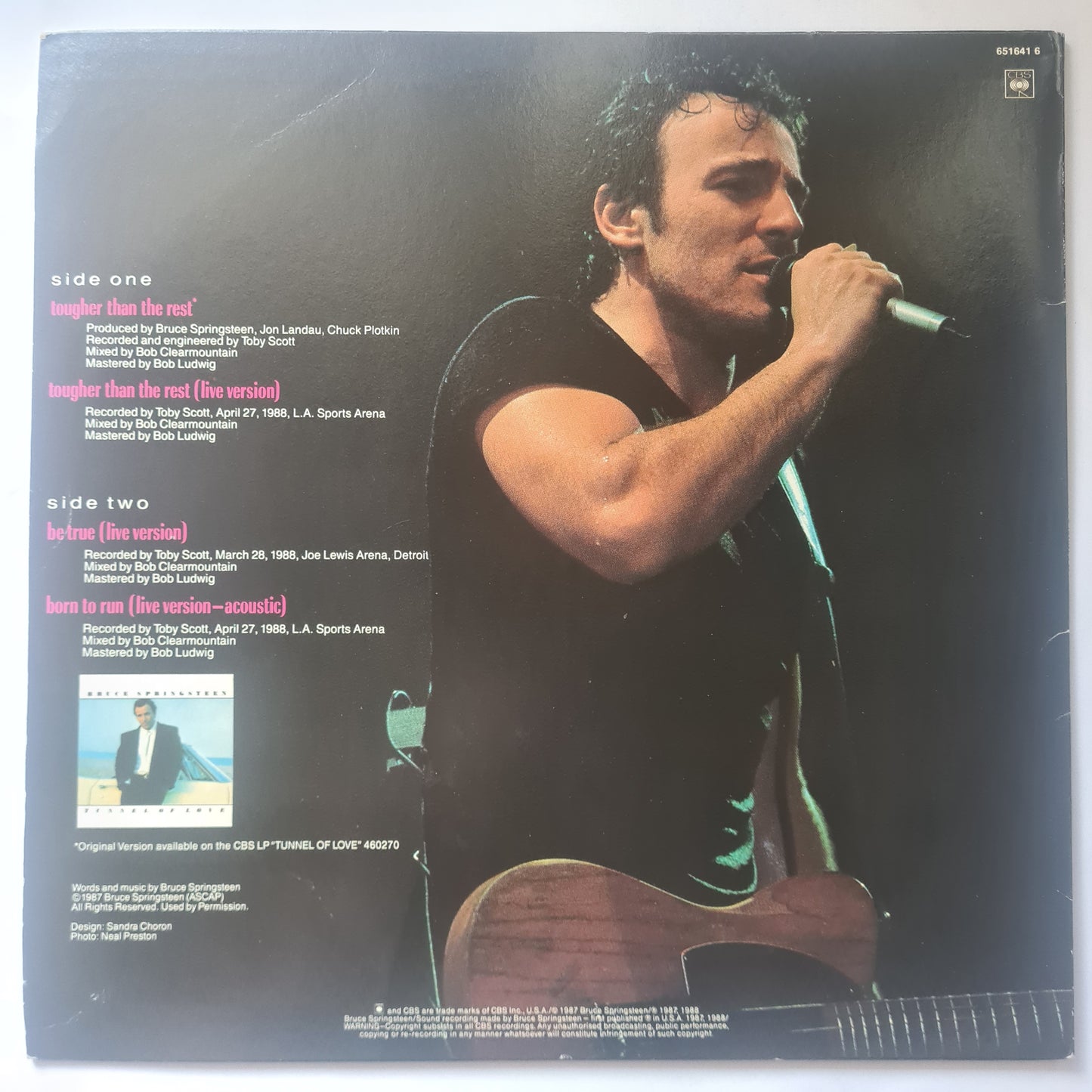 Bruce Springsteen – Tougher Than The Rest - 1987 - Vinyl Record Maxi Single