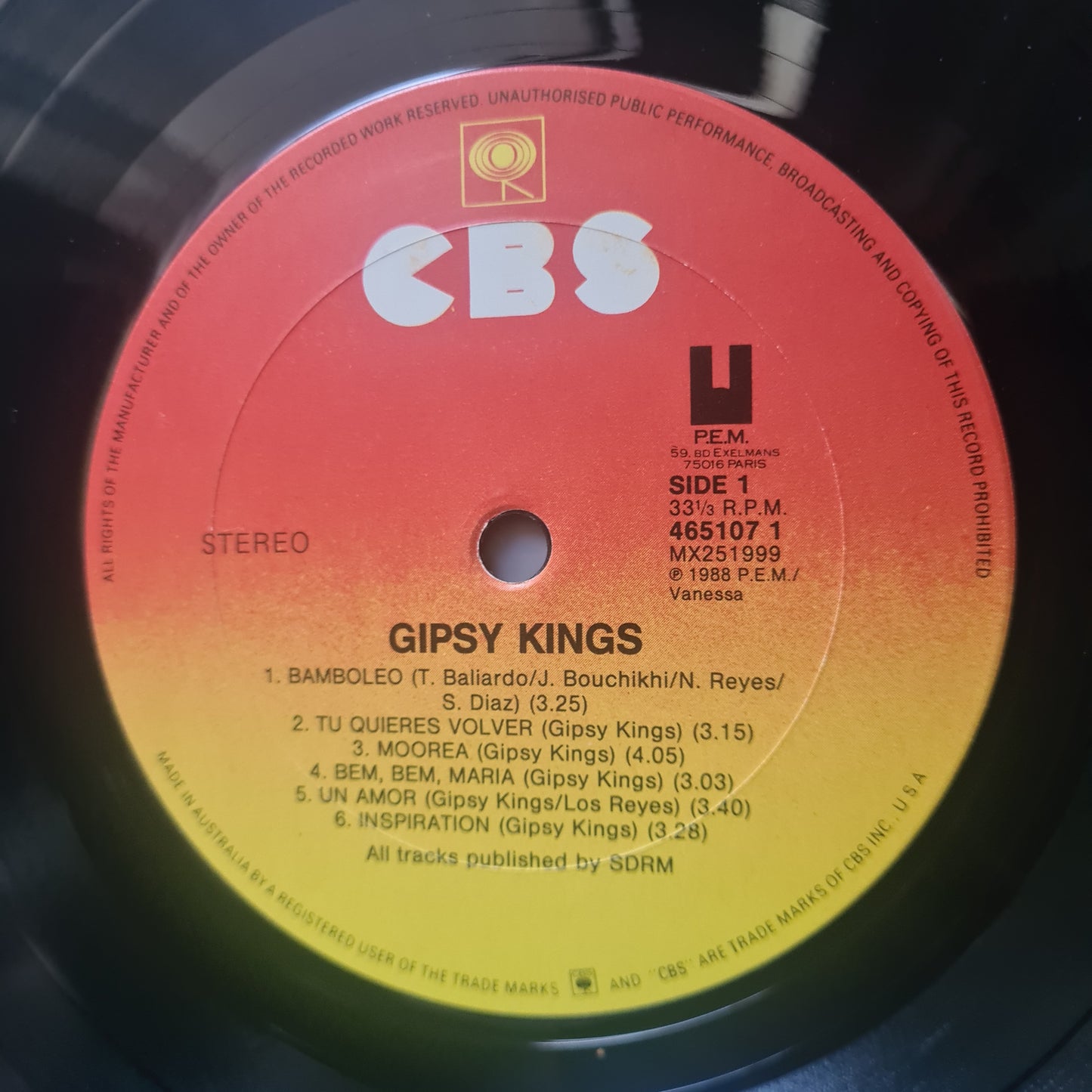 Gipsy Kings – Gipsy Kings - 1987 - Vinyl Record LP