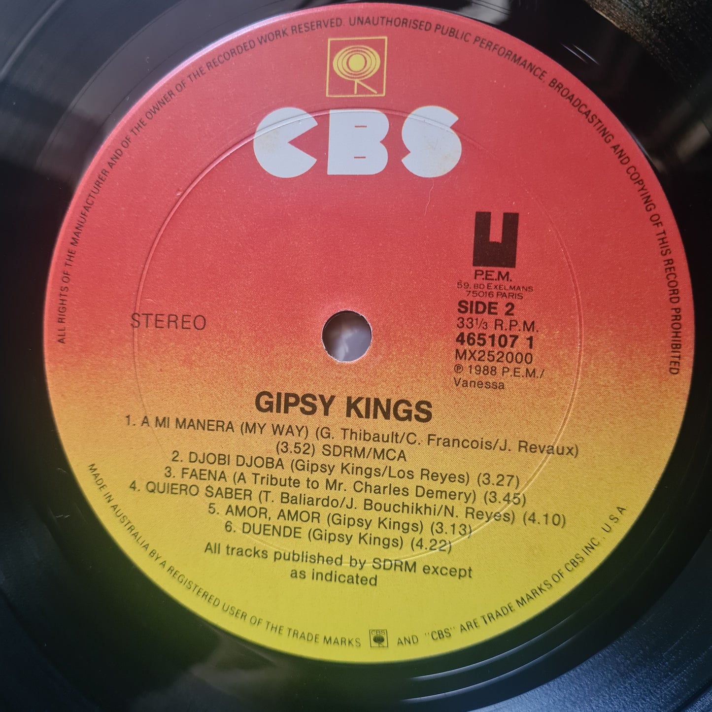 Gipsy Kings – Gipsy Kings - 1987 - Vinyl Record LP