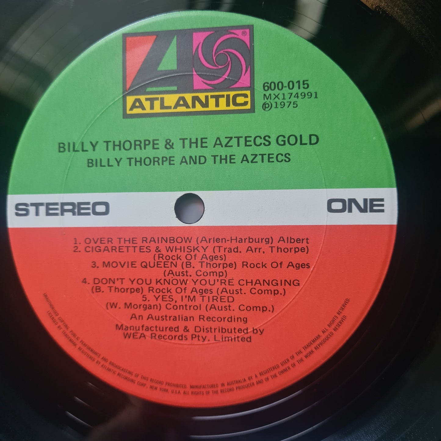 Billy Thorpe & The Aztecs – Gold - 1975 - Vinyl Record LP