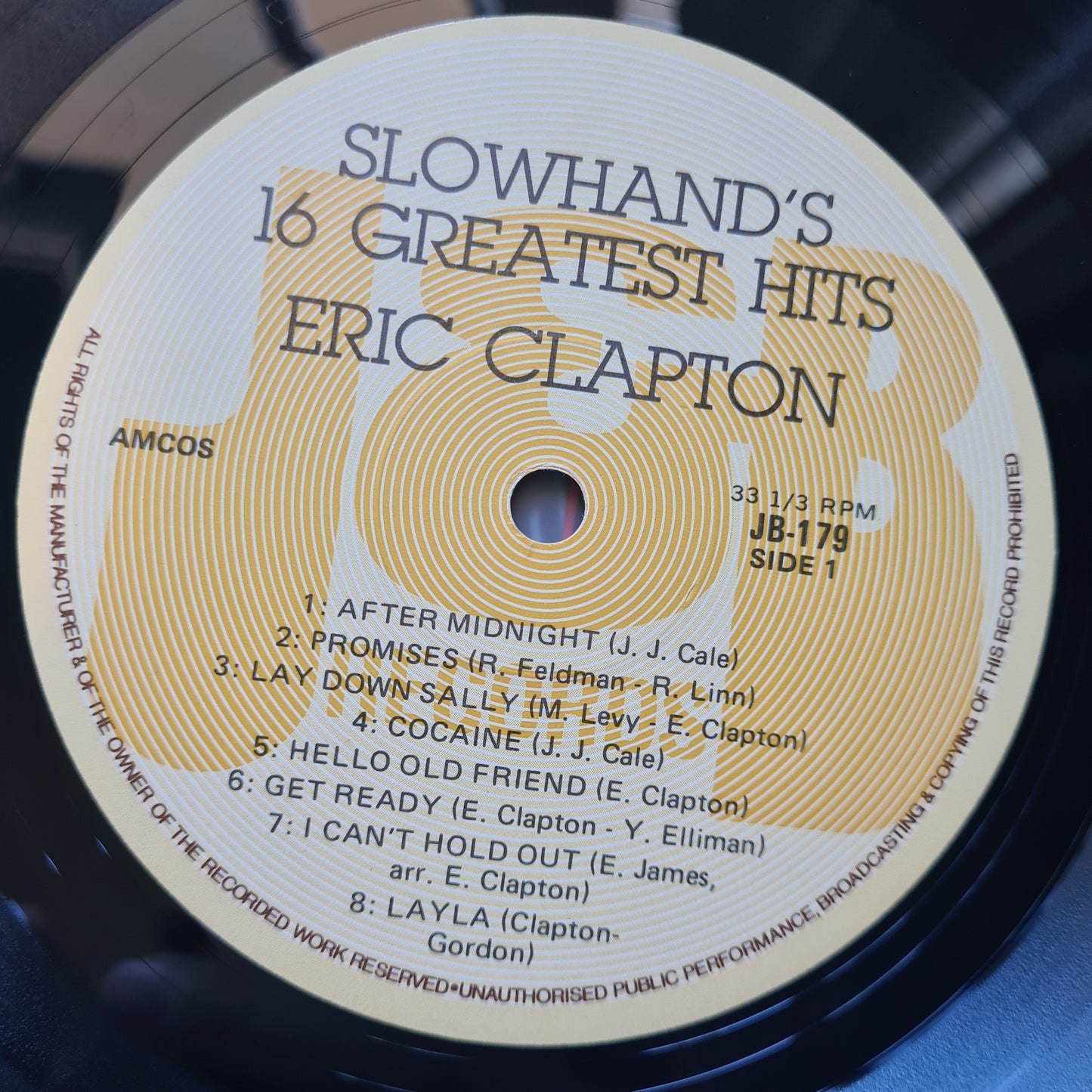 Eric Clapton – Slowhand's 16 Greatest Hits - 1985 - Vinyl Record LP