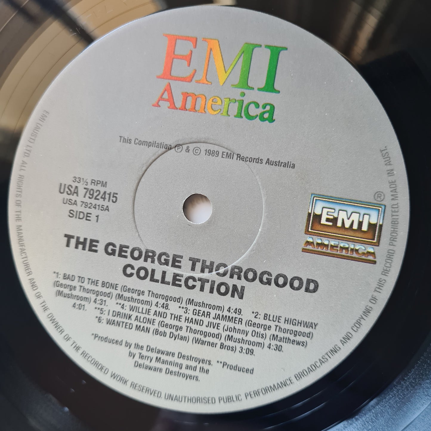 George Thorogood & The Destroyers– The George Thorogood Collection - 1989 - Vinyl Record LP