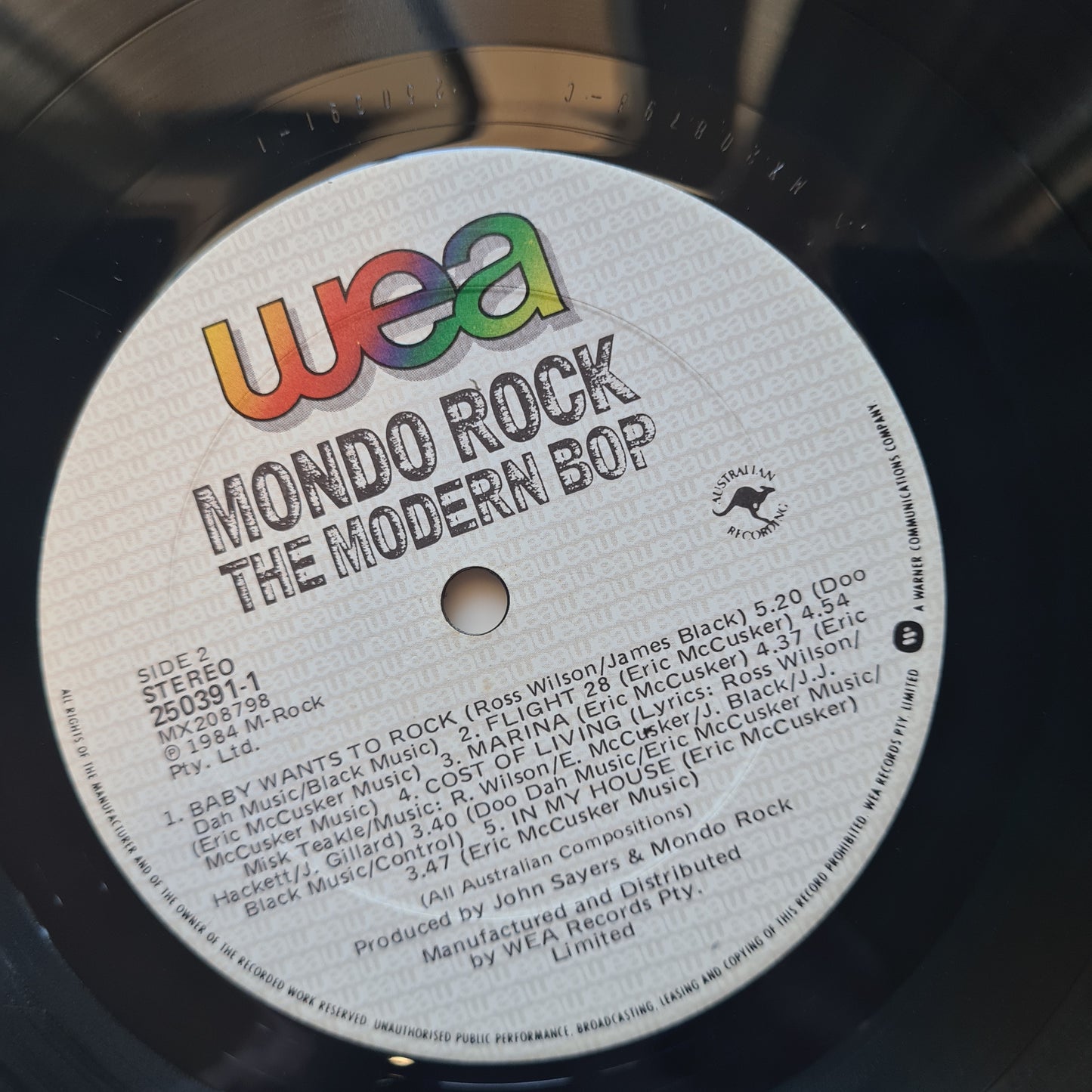 Mondo Rock – The Modern Bop - 1984 - Vinyl Record LP