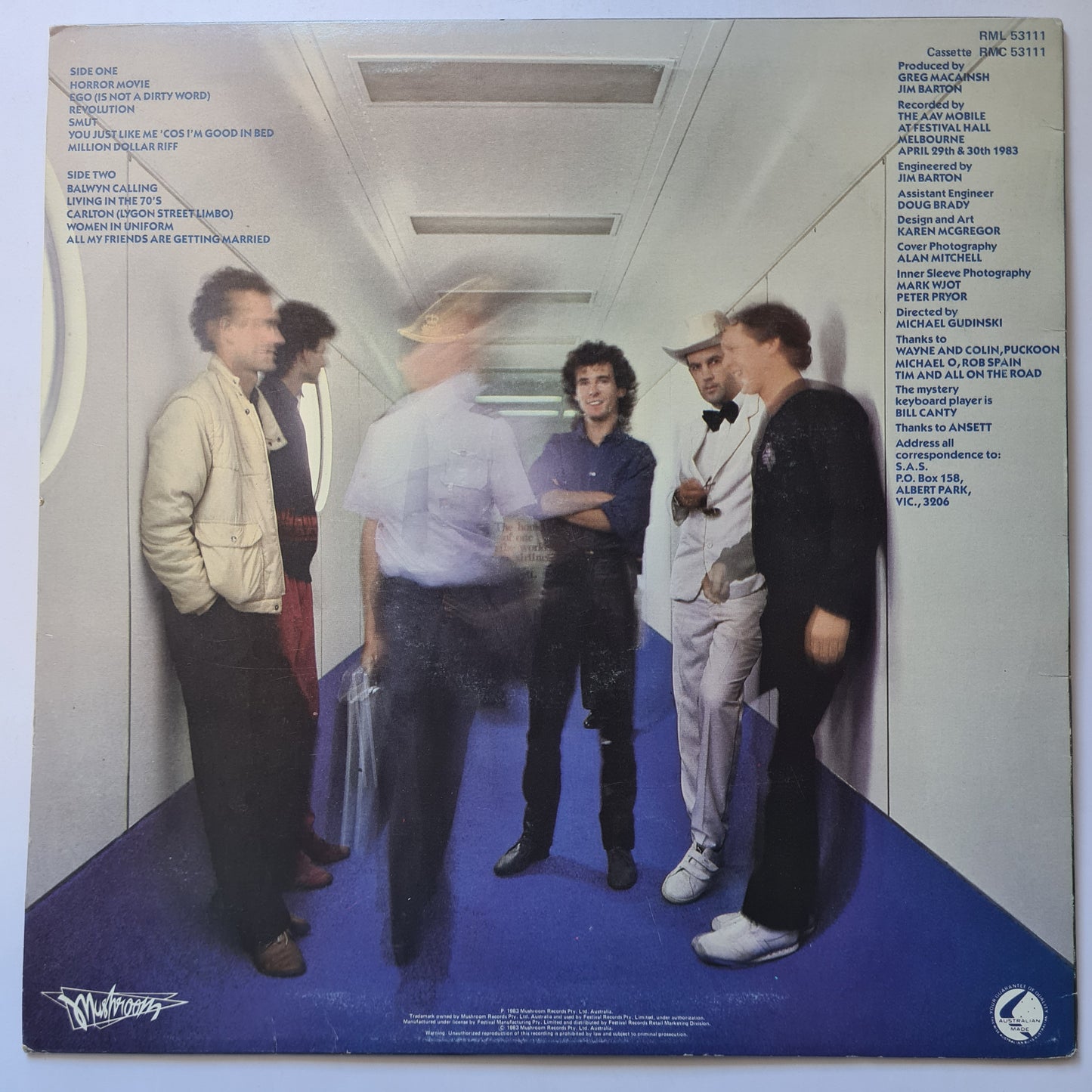 Skyhooks – Live In The 80's - 1983 - Vinyl Record LP