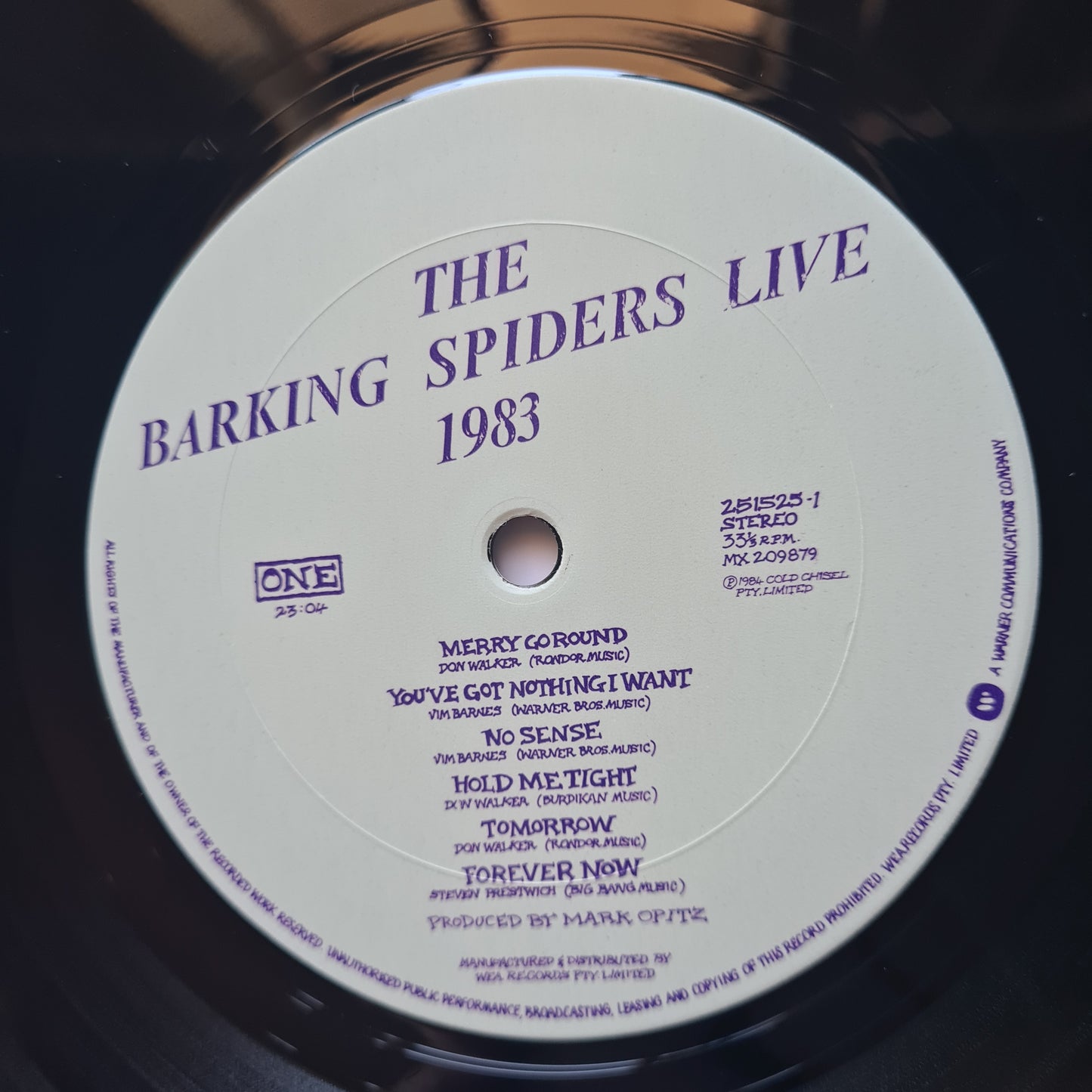 Cold Chisel – The Barking Spiders Live - 1984 (with poster) - Vinyl Record LP