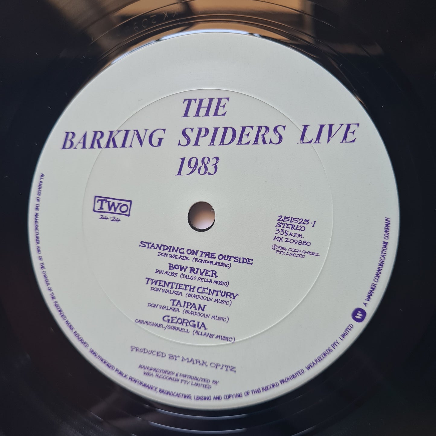 Cold Chisel – The Barking Spiders Live - 1984 (with poster) - Vinyl Record LP