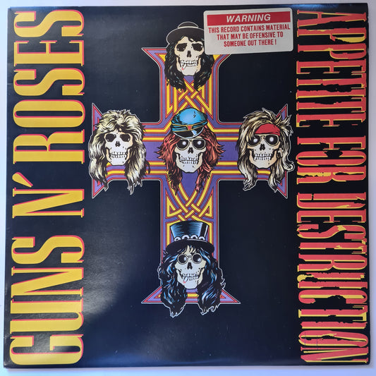 Guns N' Roses – Appetite For Destruction - 1987 Australian Pressing - Vinyl Record LP- Near mint