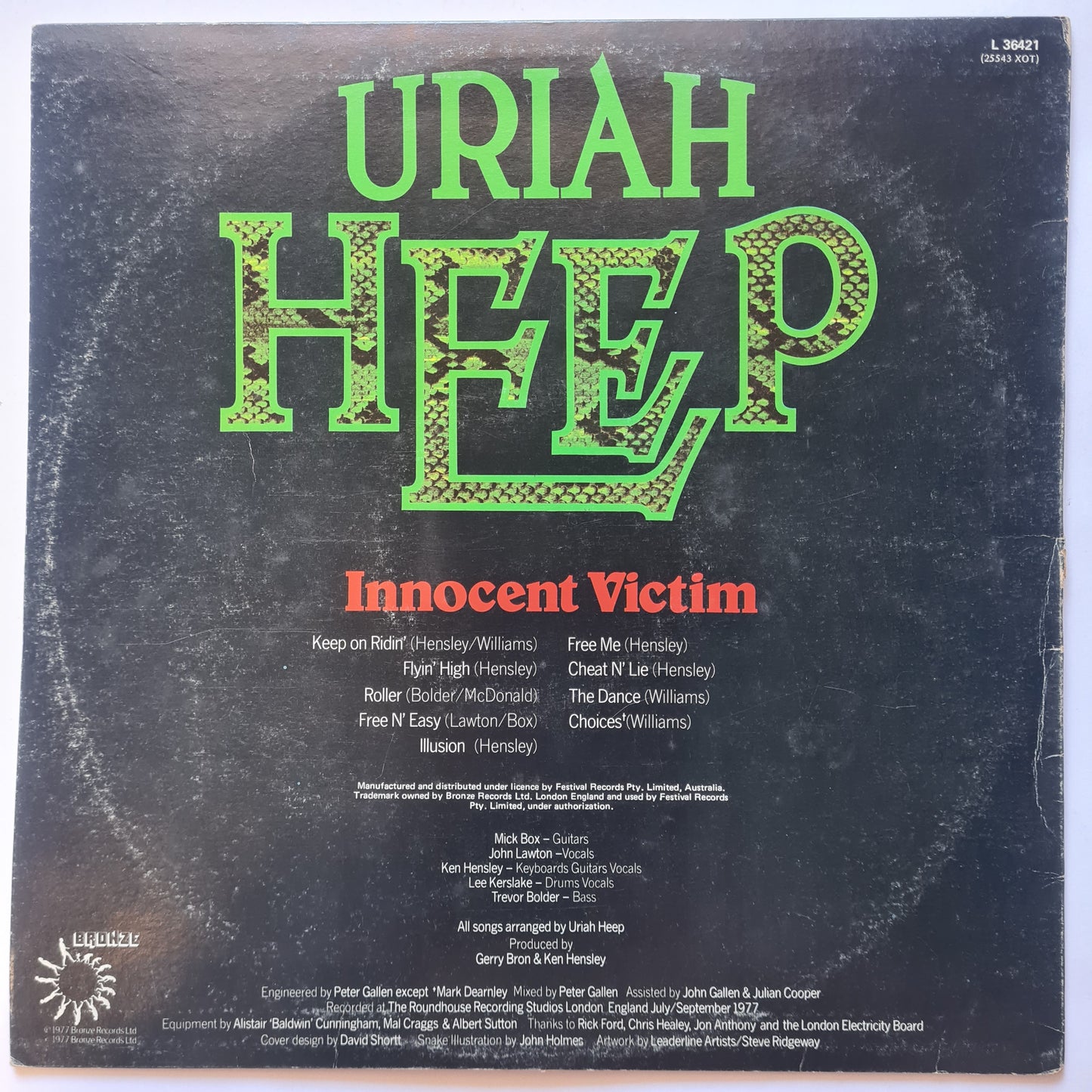 Uriah Heep – Innocent Victim - 1977 - Vinyl Record LP