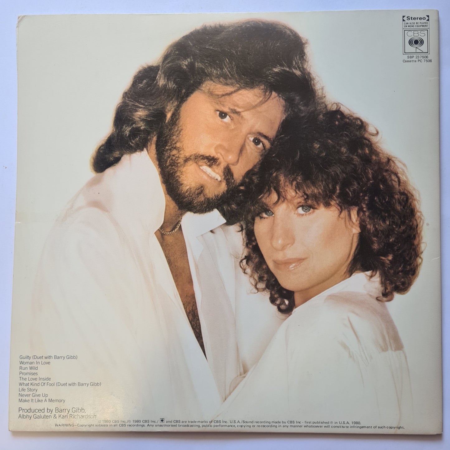 Barbara Streisand/ Barry Gibb – Guilty - 1980 (Gatefold) - Vinyl Record