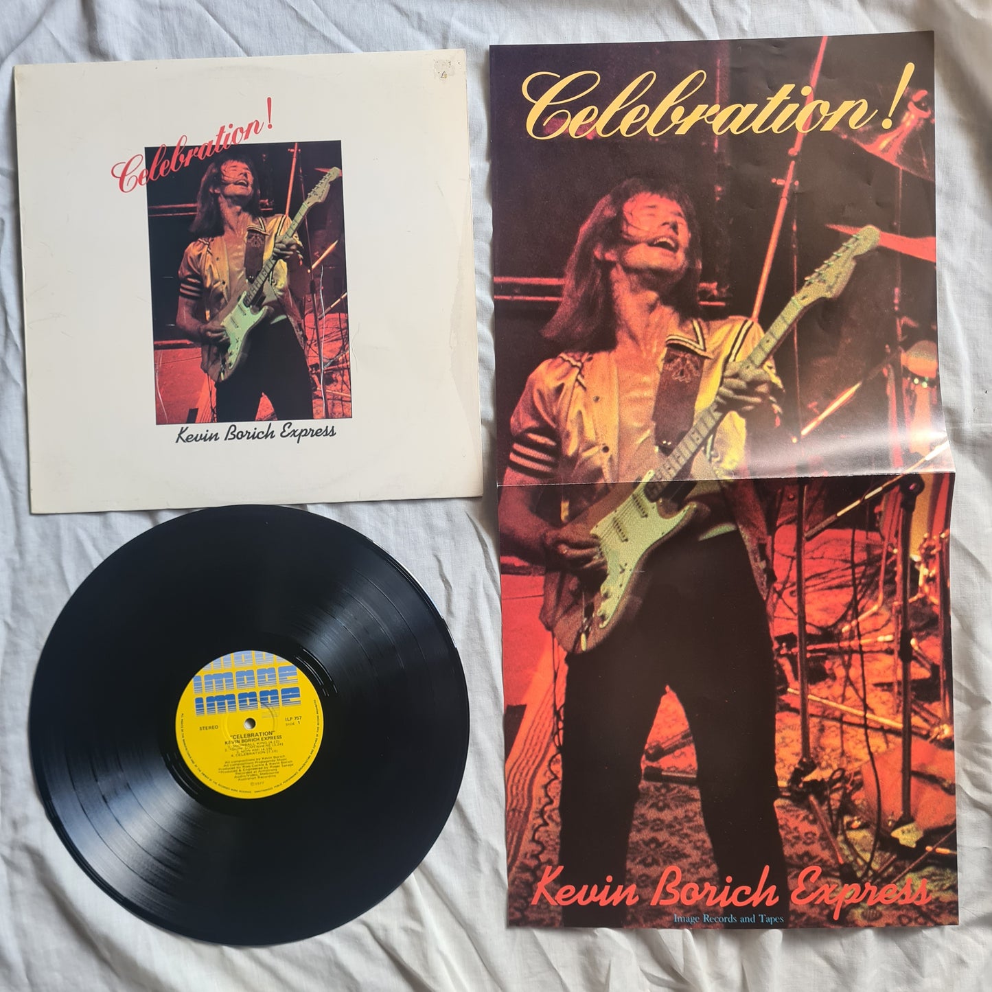 Kevin Borich Express – Celebration! - 1977 (with poster) - Vinyl Record LP