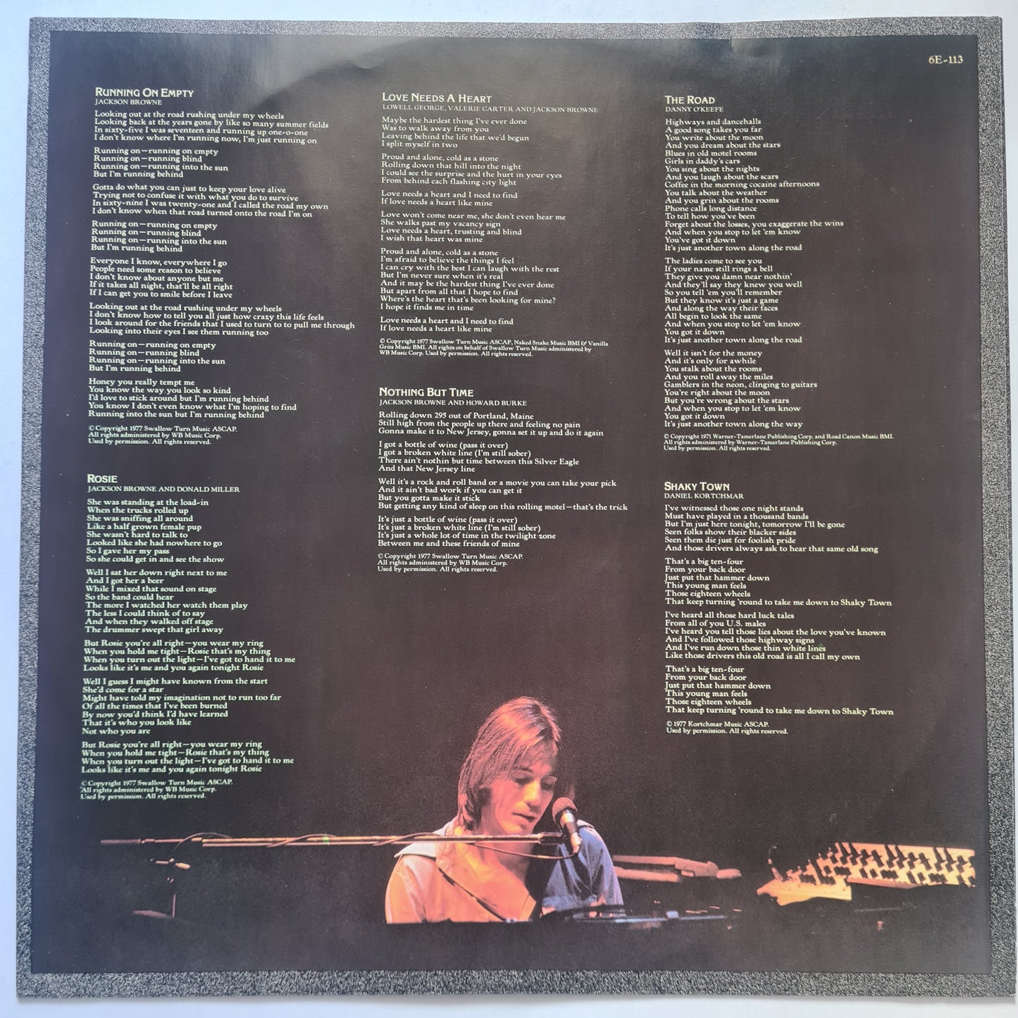 Jackson Browne – Running On Empty - 1977 - Vinyl Record LP