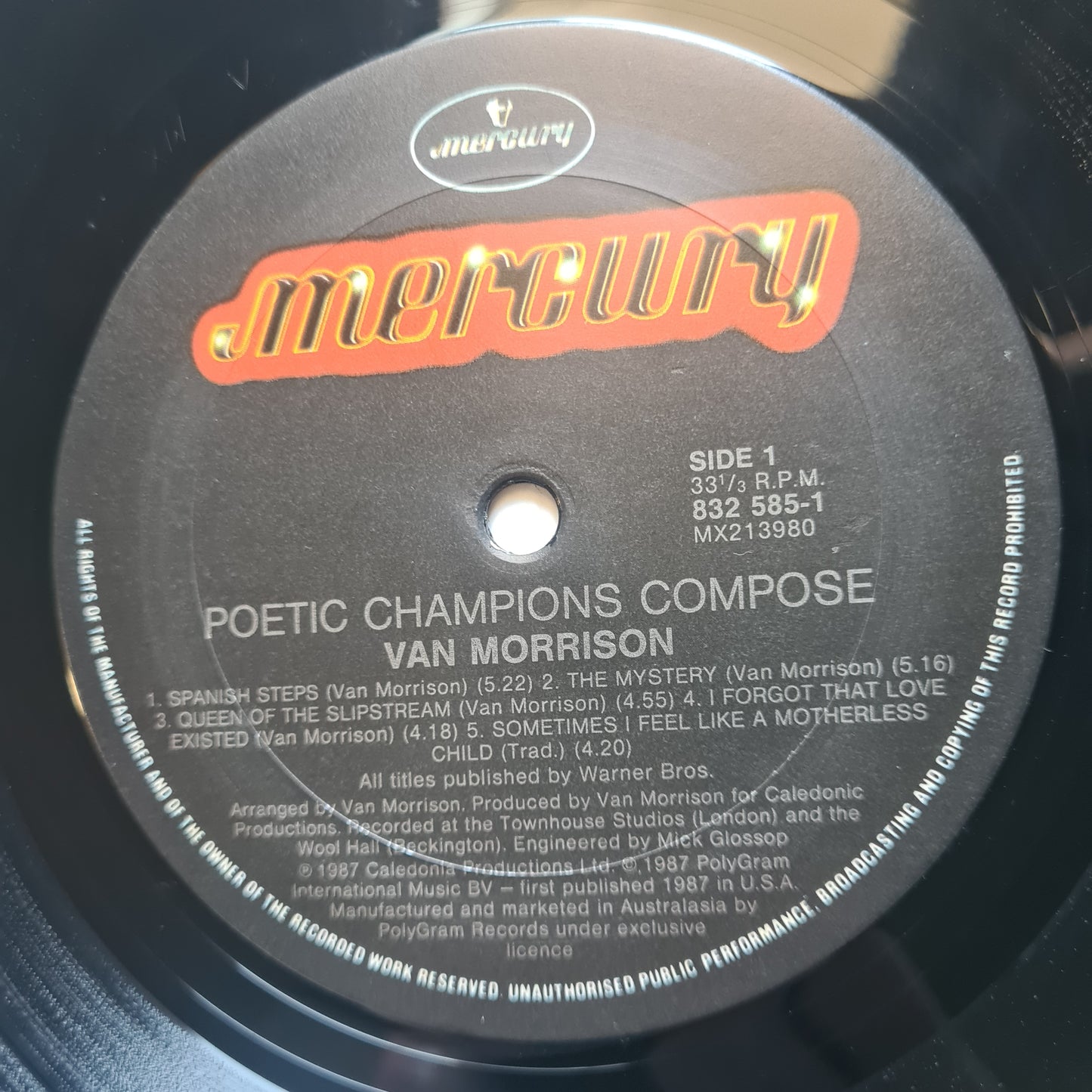 Van Morrison – Poetic Champions Compose - 1987 - Vinyl Record LP