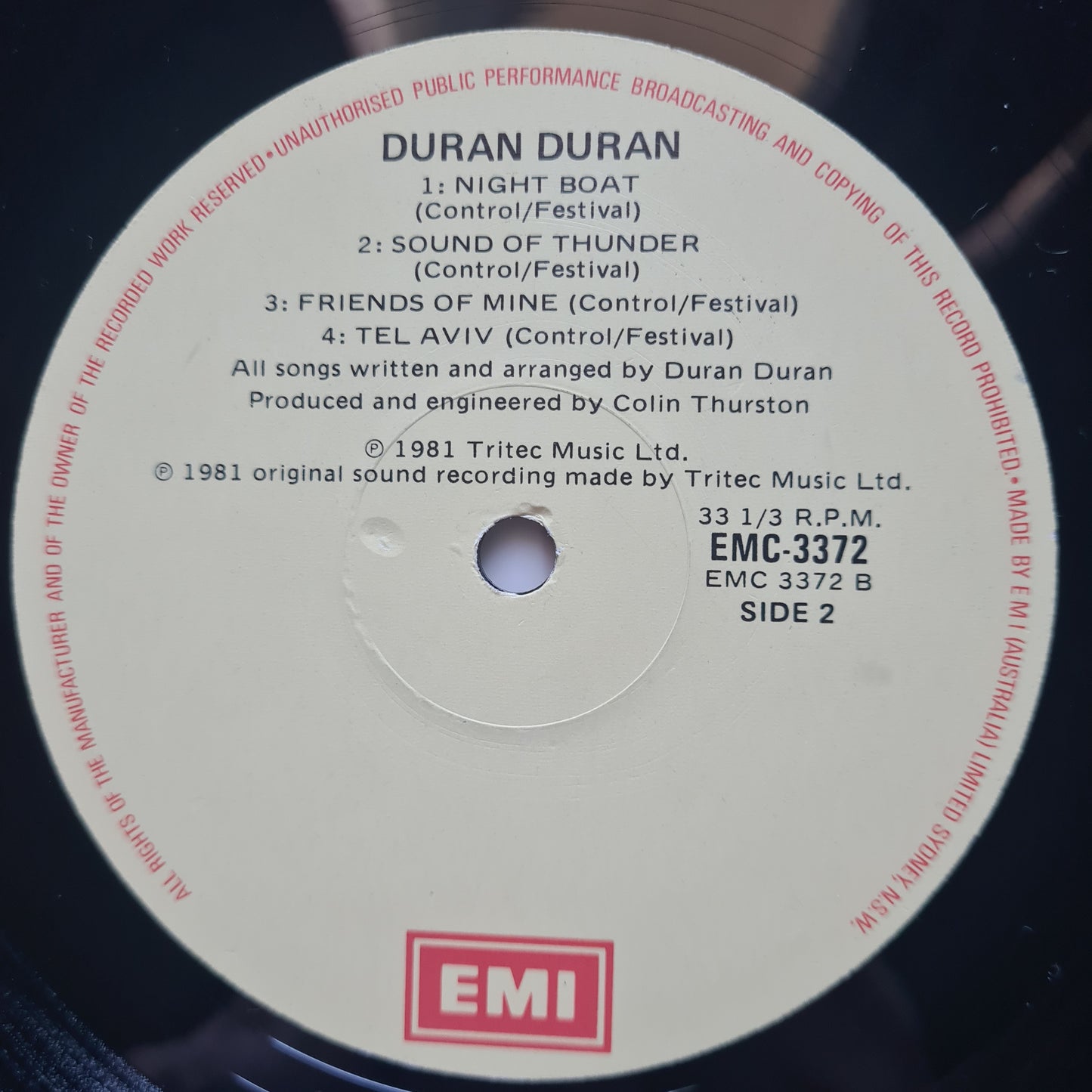 Duran Duran – Duran Duran - 1981 - Vinyl Record LP