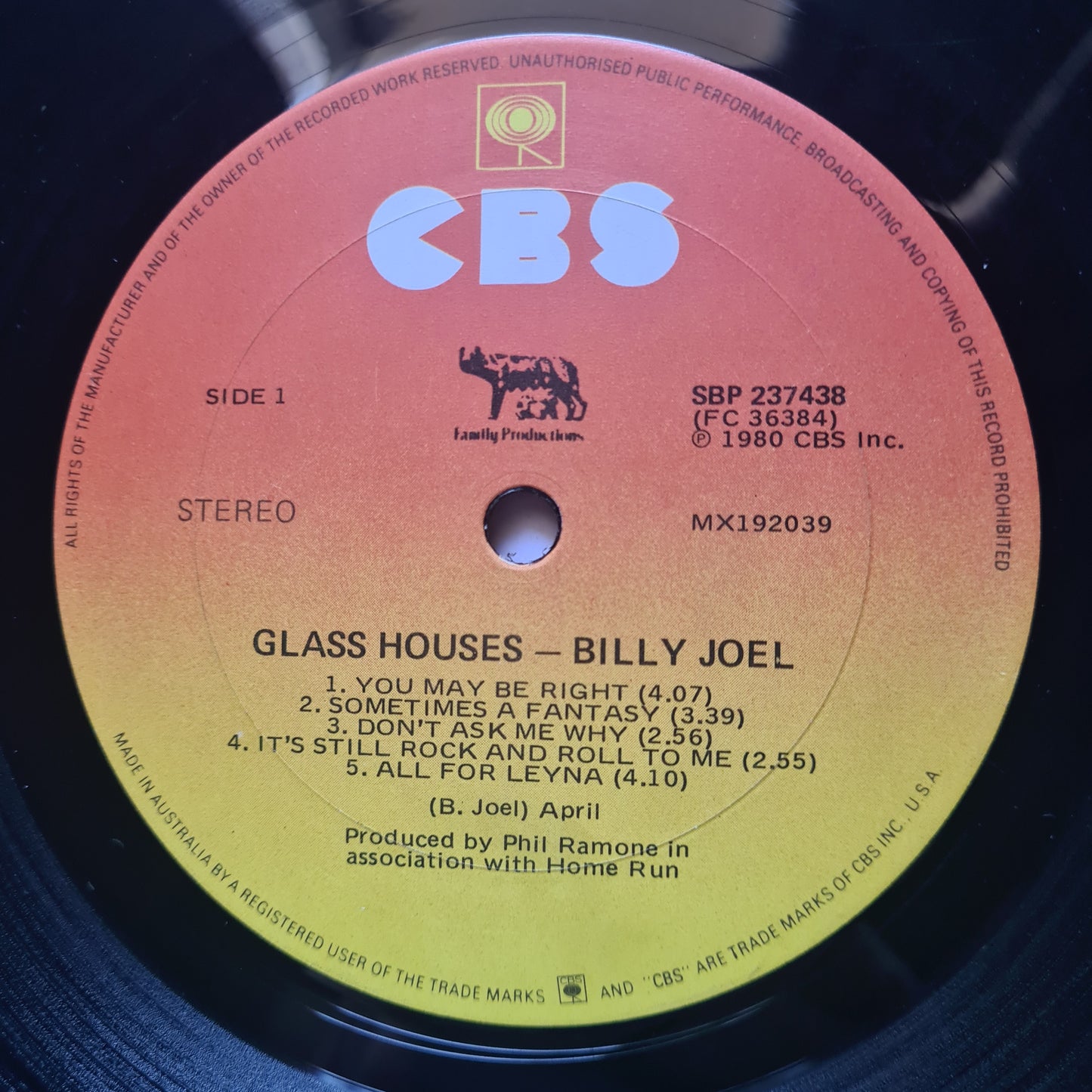 Billy Joel – Glass Houses - 1980 - Vinyl Record