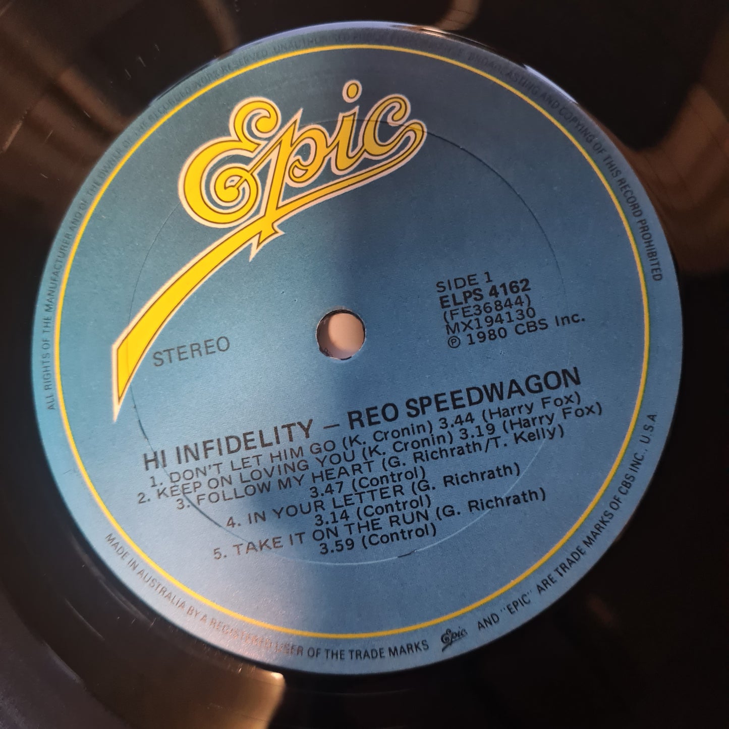 REO Speedwagon – hi INfiDELITY - 1980 - Vinyl Record LP