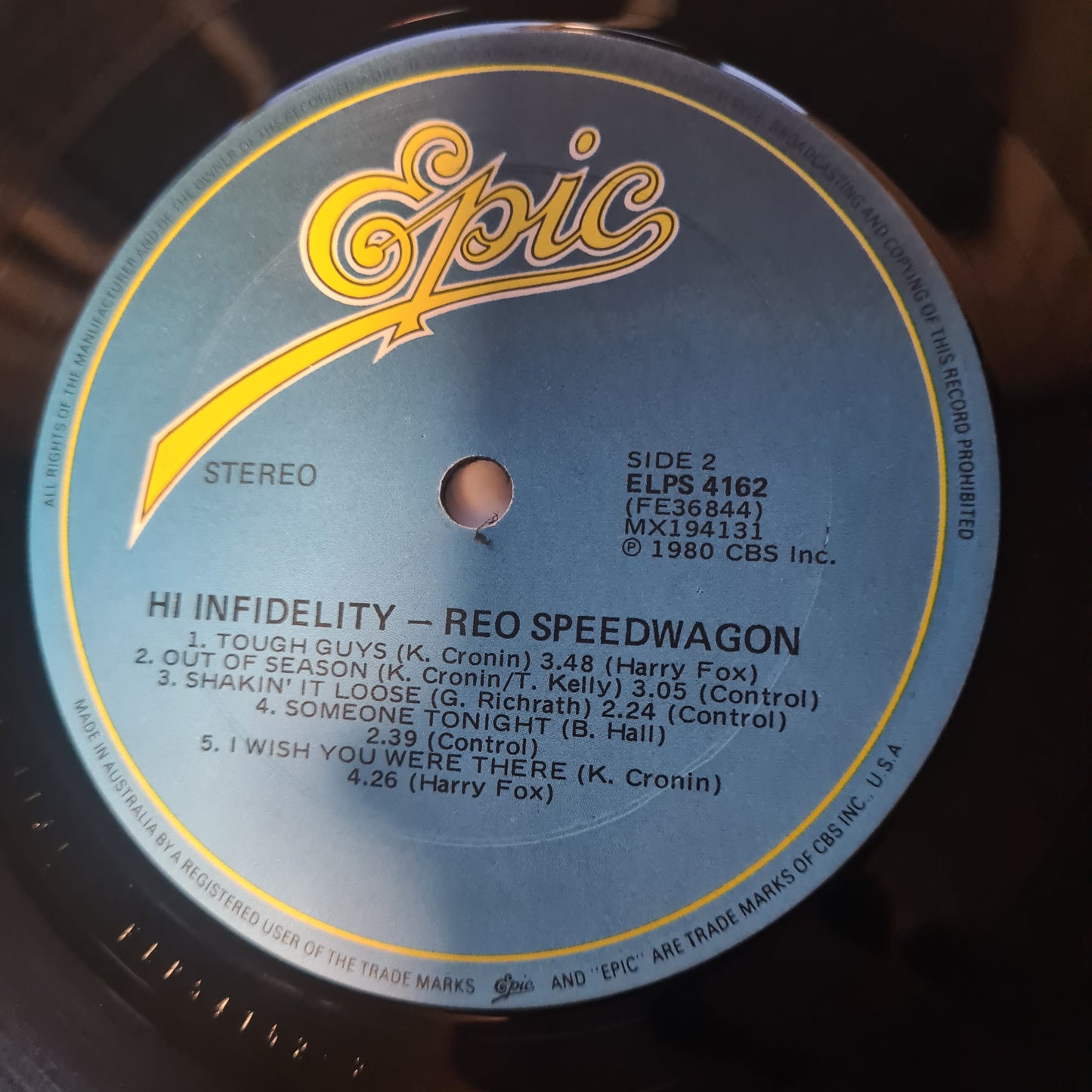 REO Speedwagon – hi INfiDELITY - 1980 - Vinyl Record LP